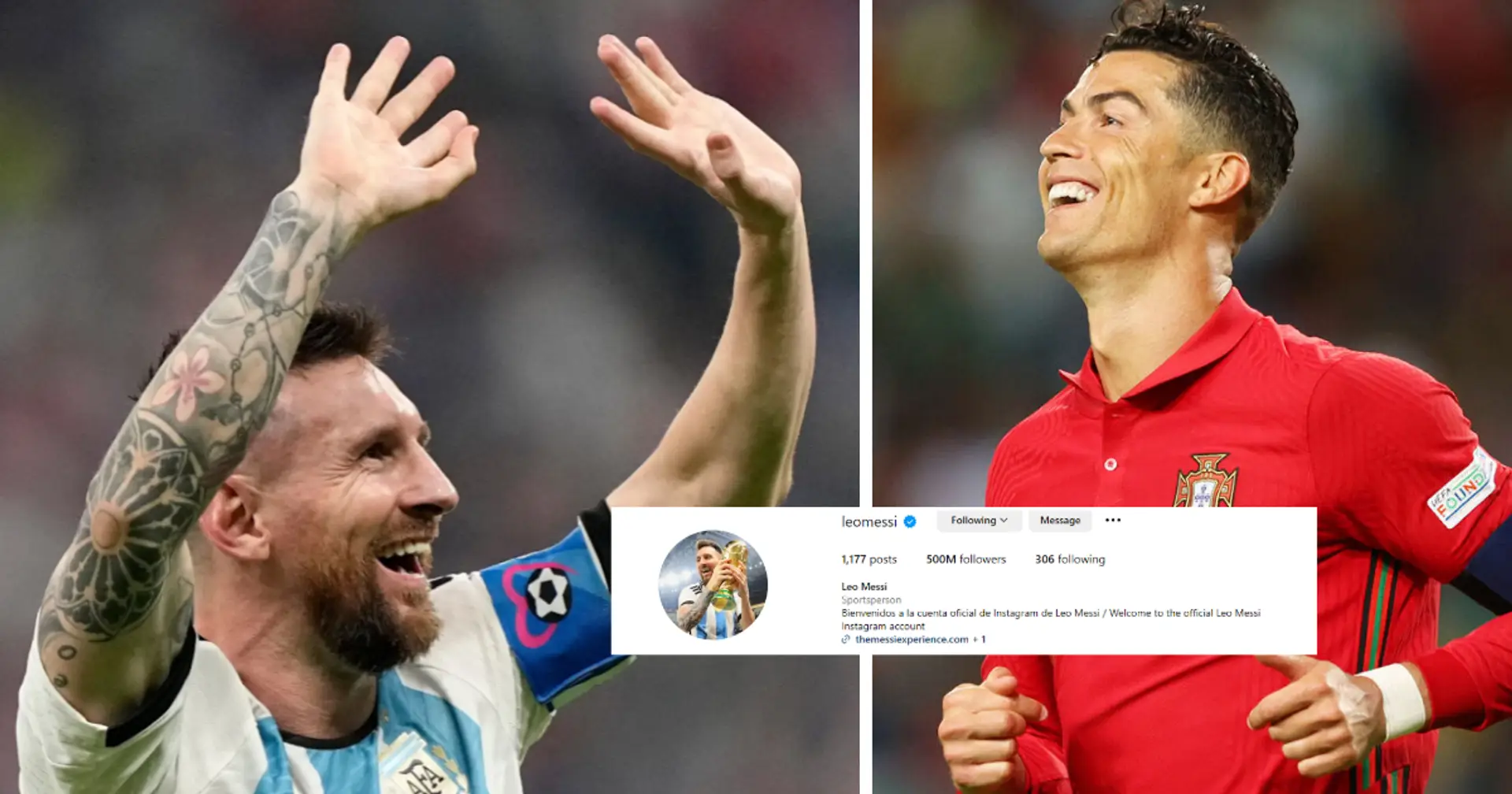 Messi a accumulé 500 millions de followers sur Instagram : seul Ronaldo en a plus - 622 millions
