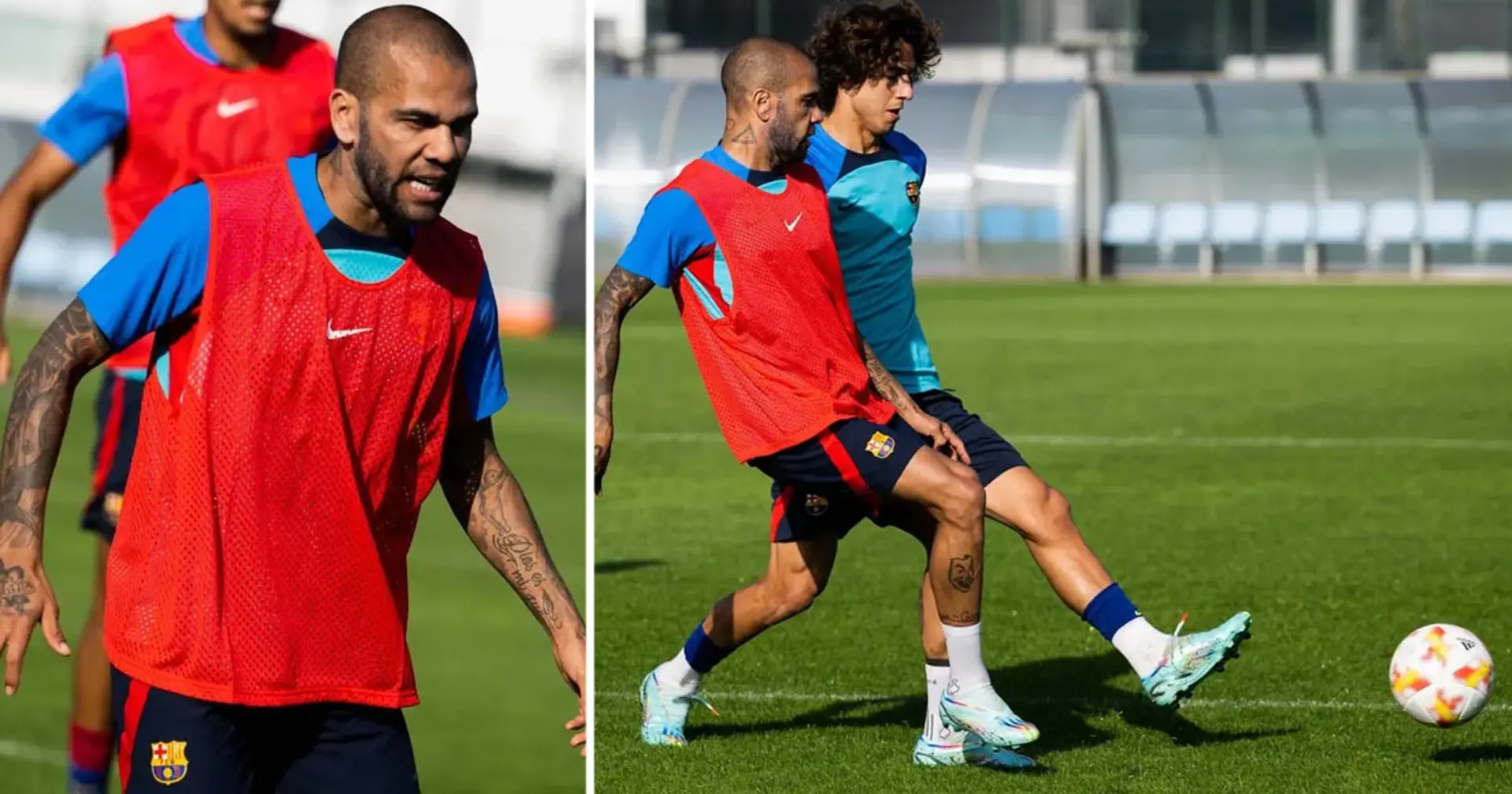 4 best pictures as Dani Alves trains with Barca Atletic