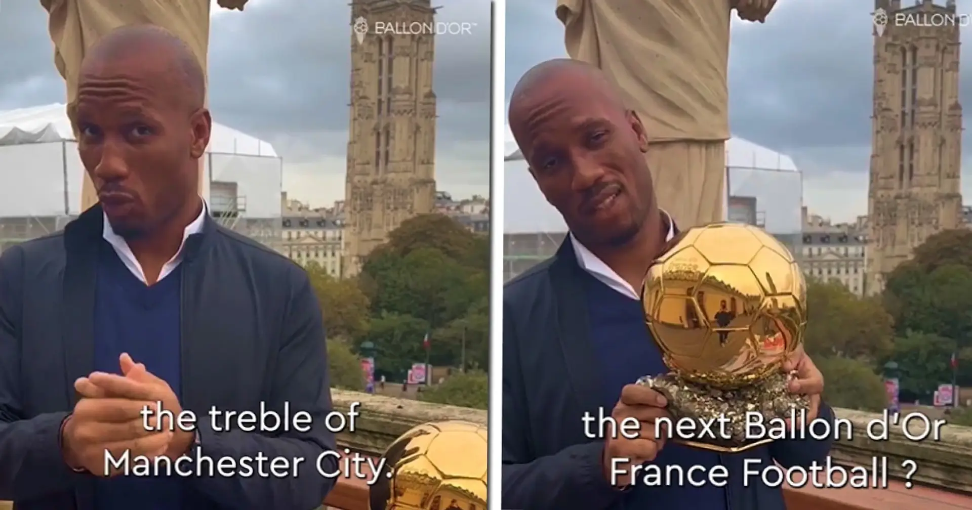 Didier Drogba fait allusion au vainqueur du Ballon d'Or alors qu'il atterrit à Paris pour un gala