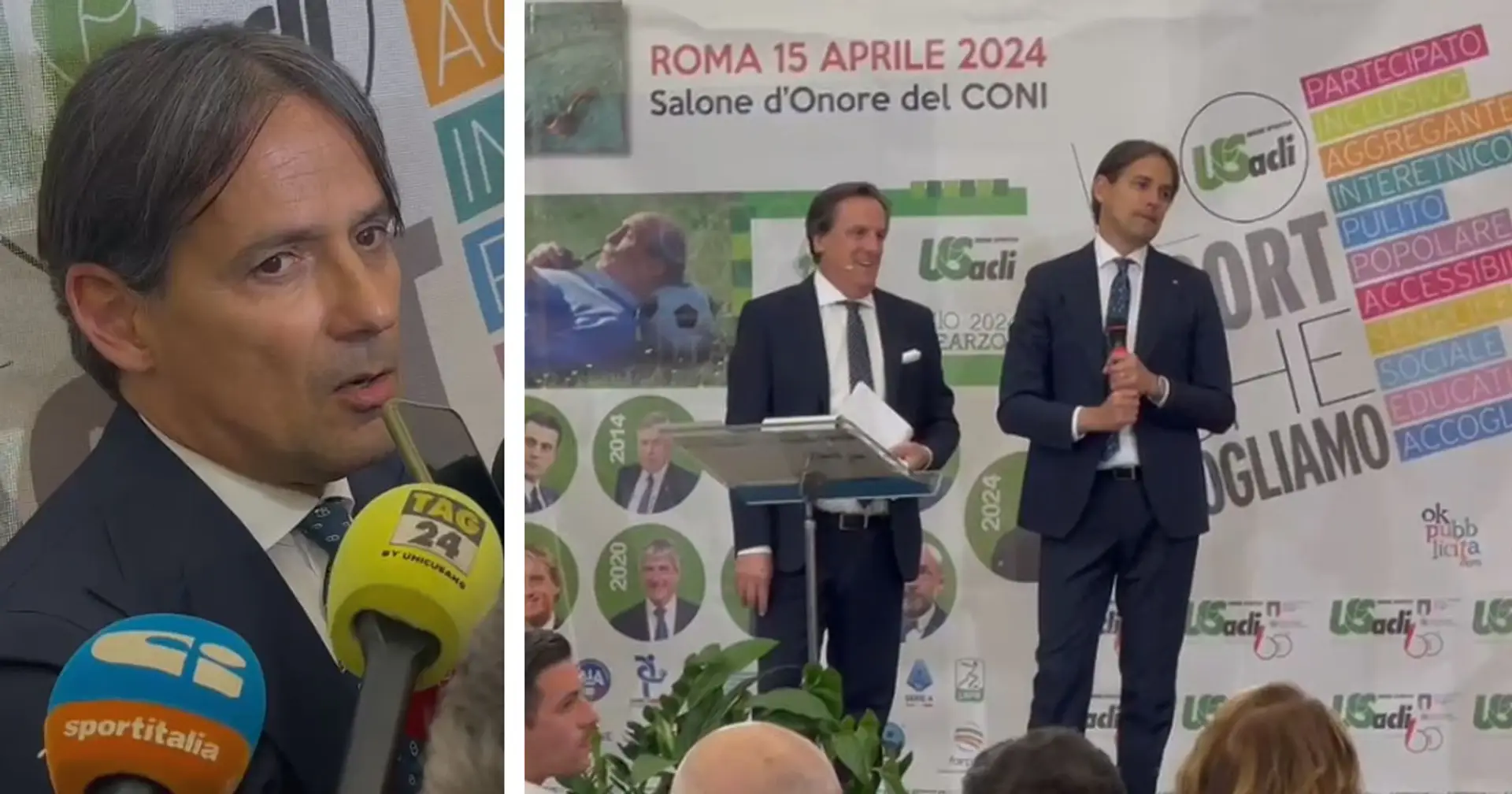 Premio 'Enzo Bearzot' a Simone Inzaghi: "Spero di vincere ancora", poi l'annuncio sul futuro