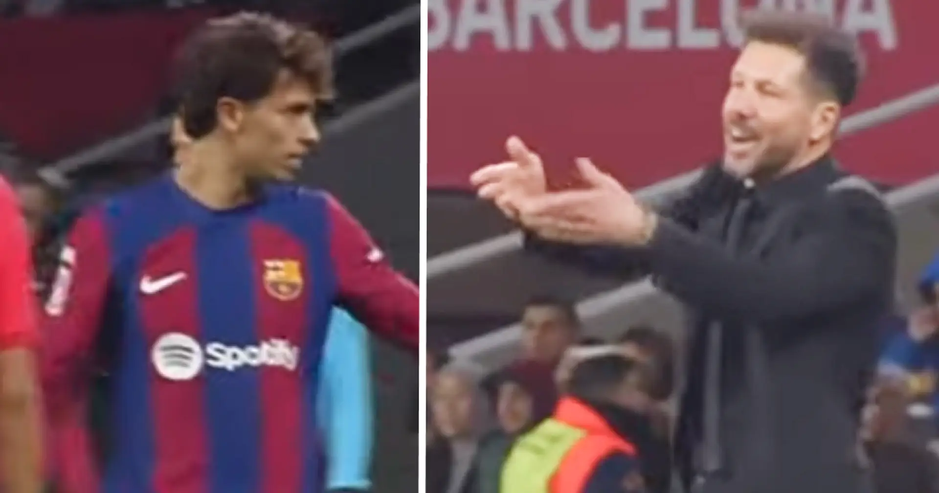 Caught on camera: Atleti manager Simeone can't stop complaining about Felix, demands yellow from ref