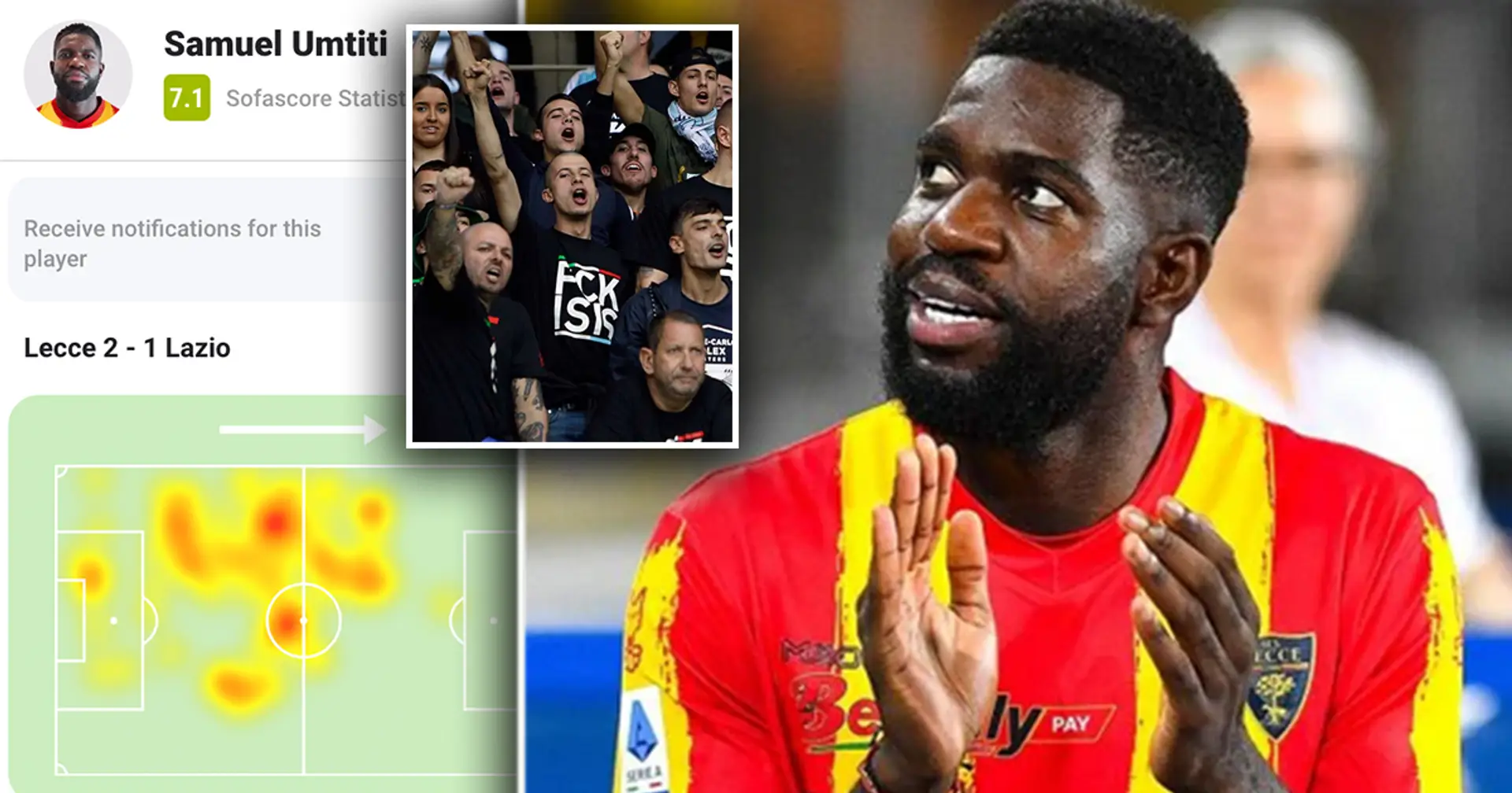 'Reacted like a true champion': Umtiti suffers racial abuse from Lazio fans, asks ref not to stop match