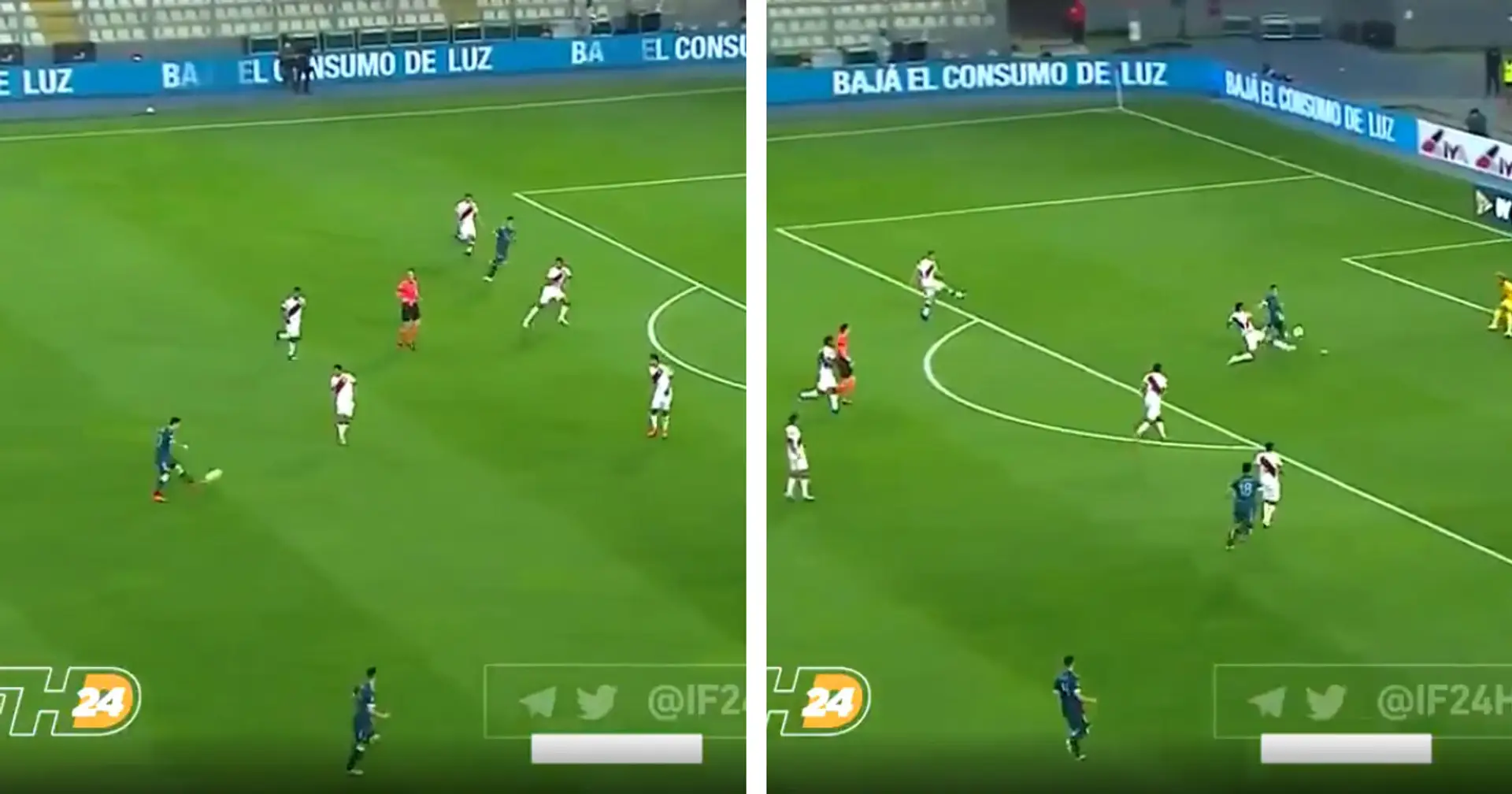 Best playmaker in the world back at it again: Leo Messi's exquisite outside-of-the-foot pass for Argentina