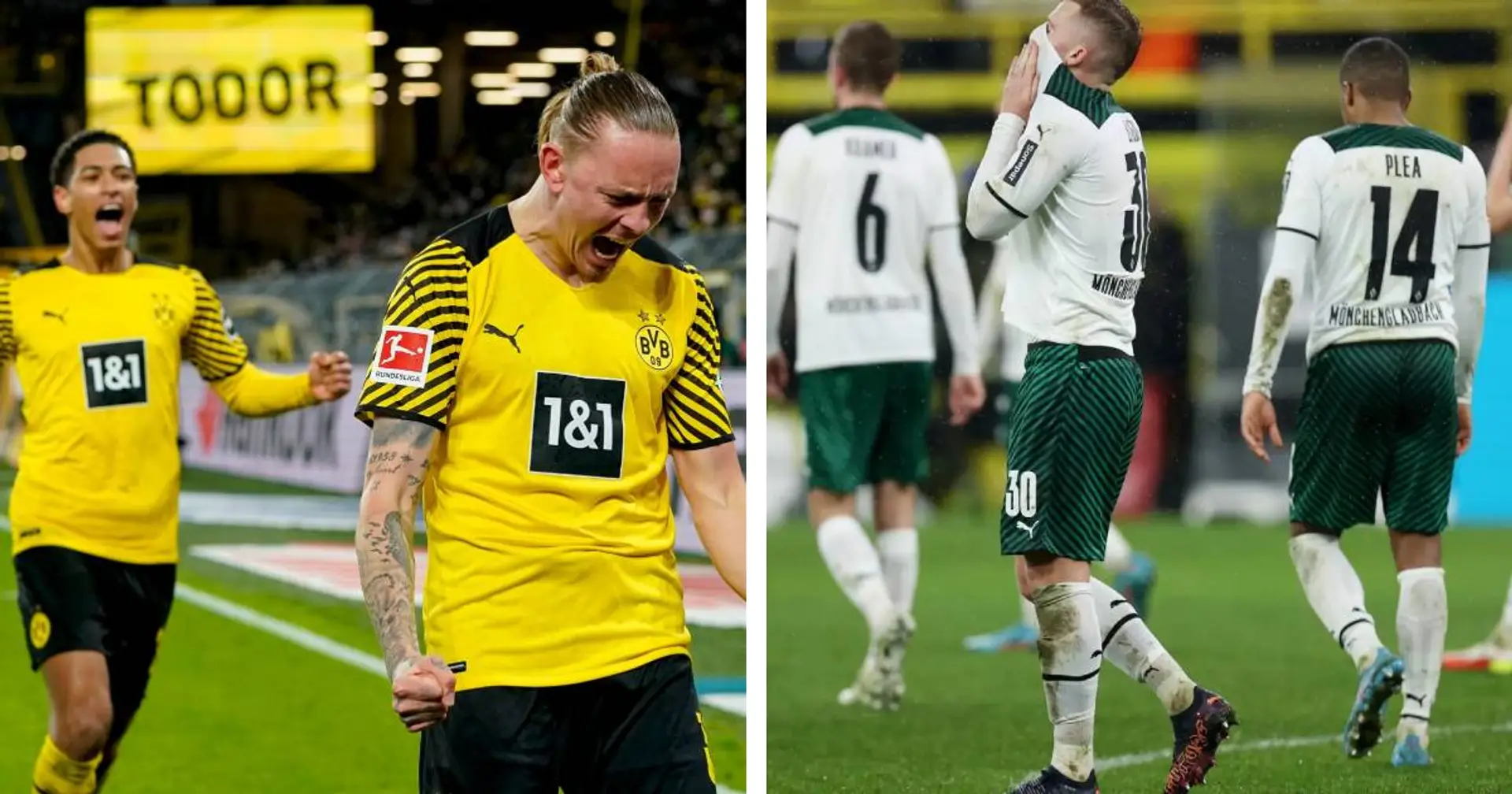 Gegnerübersicht: Dortmund zerstört Gladbach komplett mit 6:0
