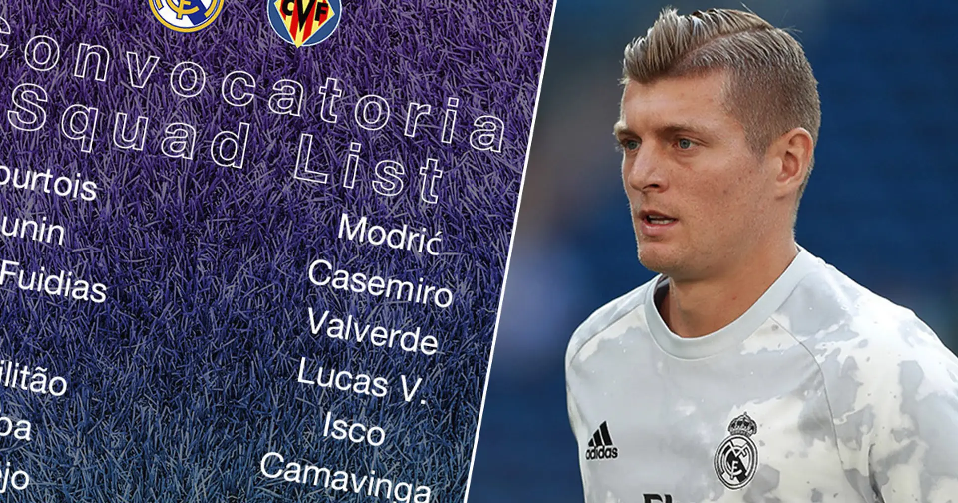 Toujours pas de Kroos: le Real Madrid dévoile son groupe de 22 joueurs pour affronter Villarreal