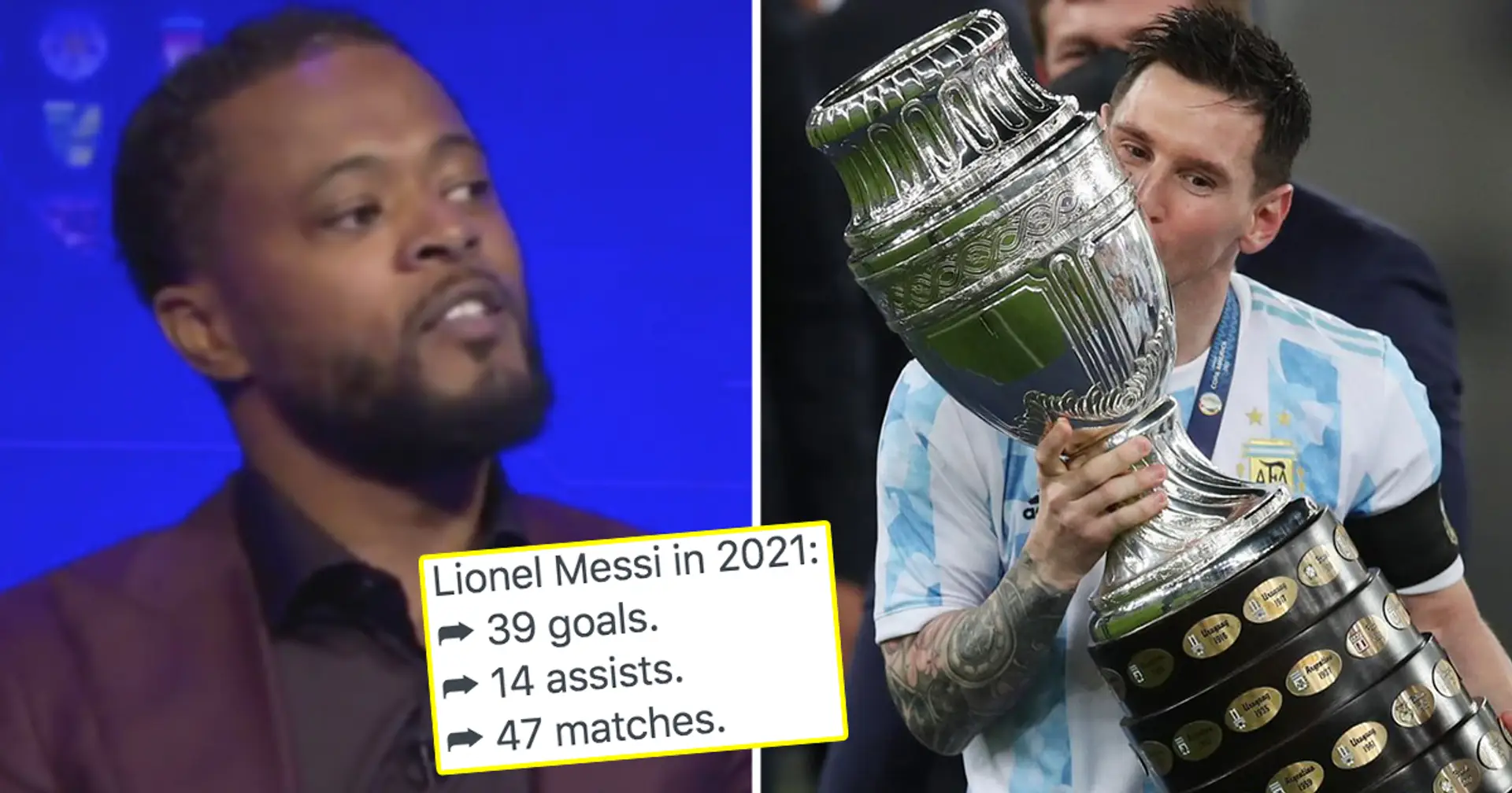 'Estoy harto de dárselo a Messi. ¿Qué ha ganado en 2021?': Patrice Evra sobre el Balón de Oro
