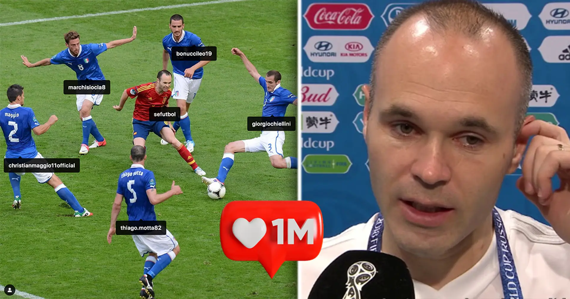 What's so special about this Iniesta photo that has collected 1+ million 'likes'