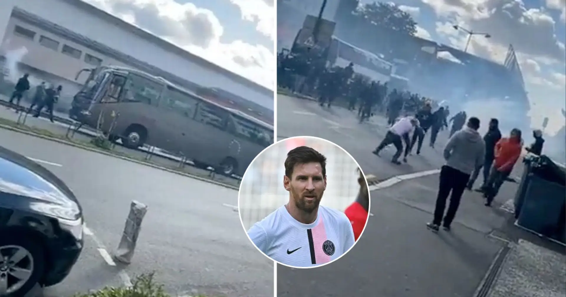 PSG bus stuck outside Rennes stadium due to violent fan clash after game