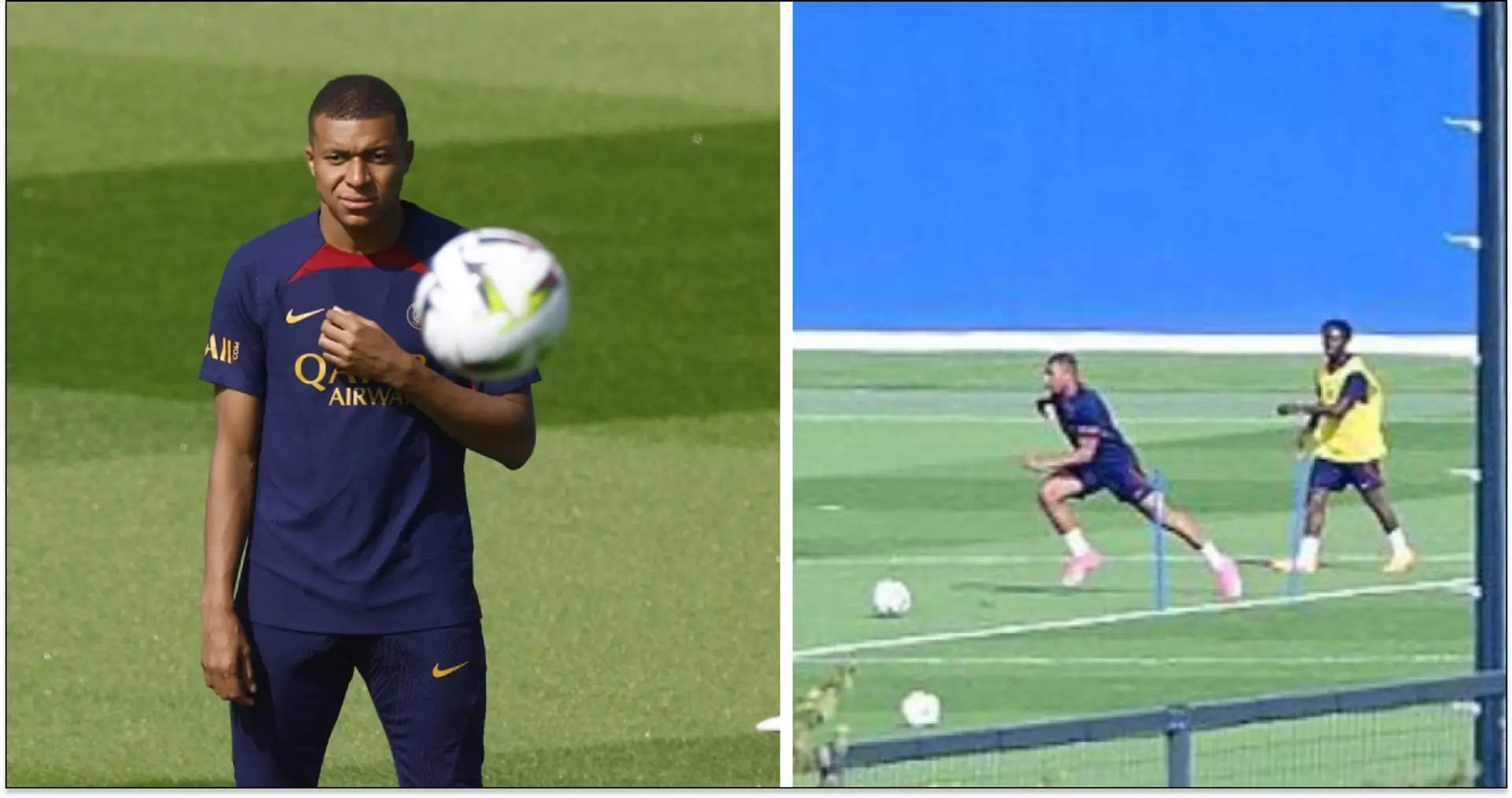 Spotted: Mbappe trains with transfer-listed PSG players, asking price revealed