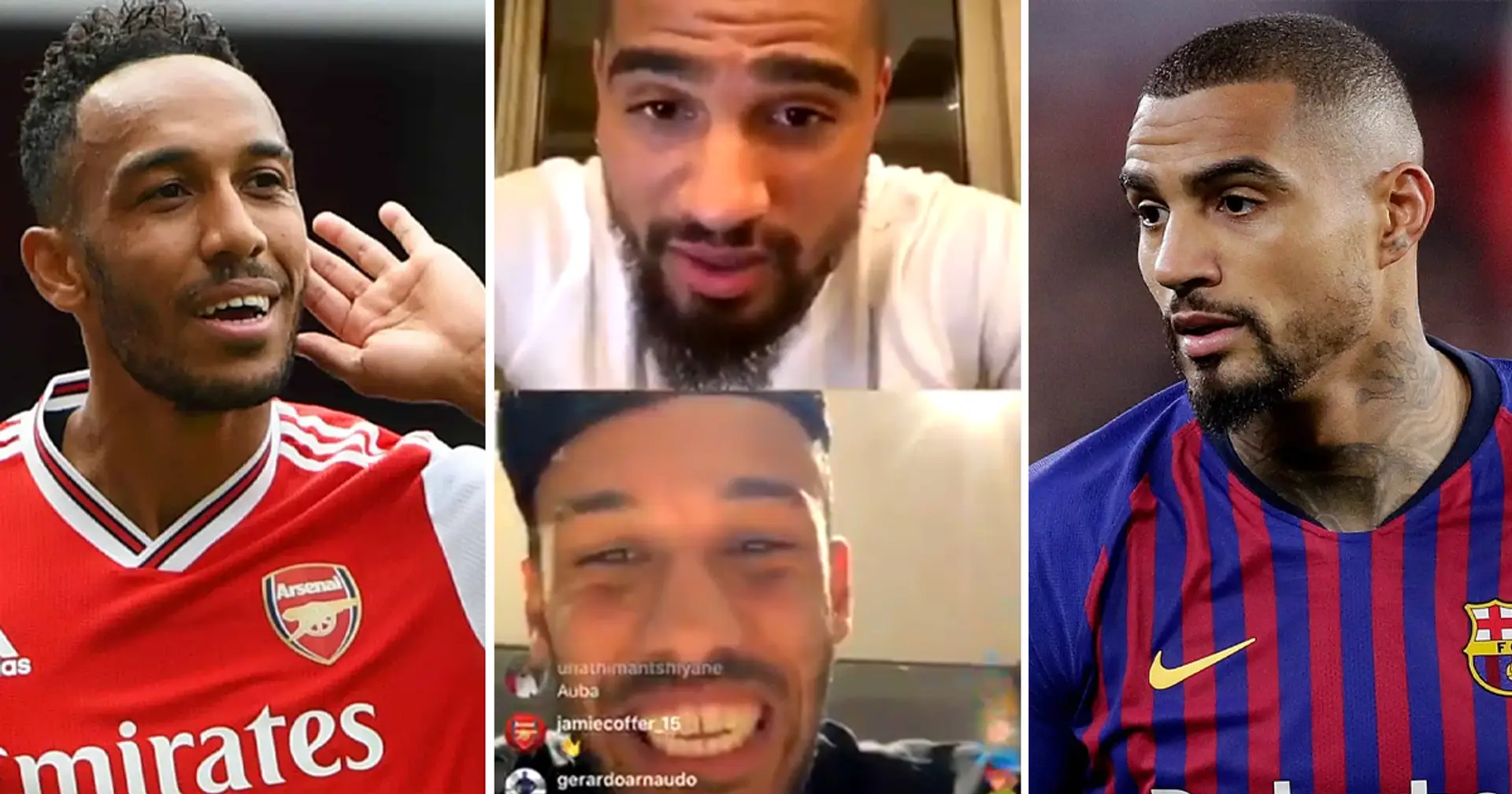 'How long do you have left?' Ex-Barcelona forward Kevin-Prince Boateng discusses contract situation with Pierre-Emerick Aubameyang in joint Instagram live video
