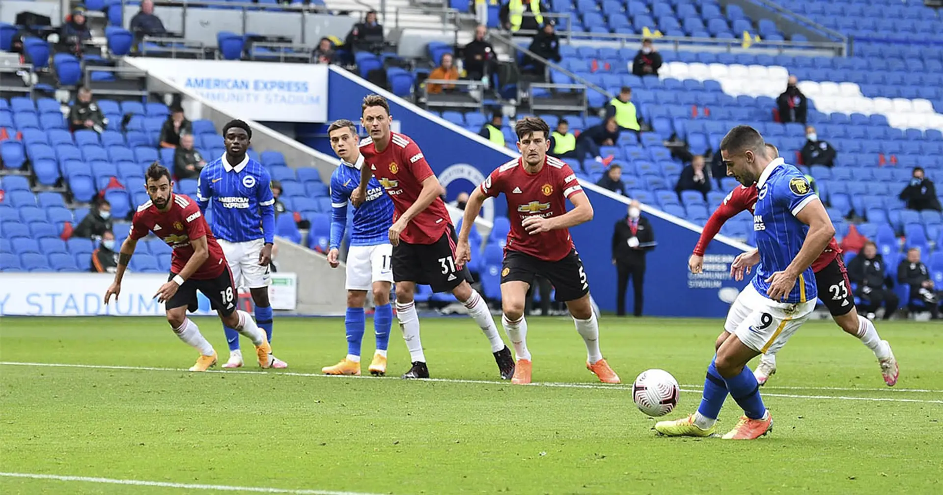 HT Brighton 1-1 Man United: First 45 mins wrapped up in 1-minute read