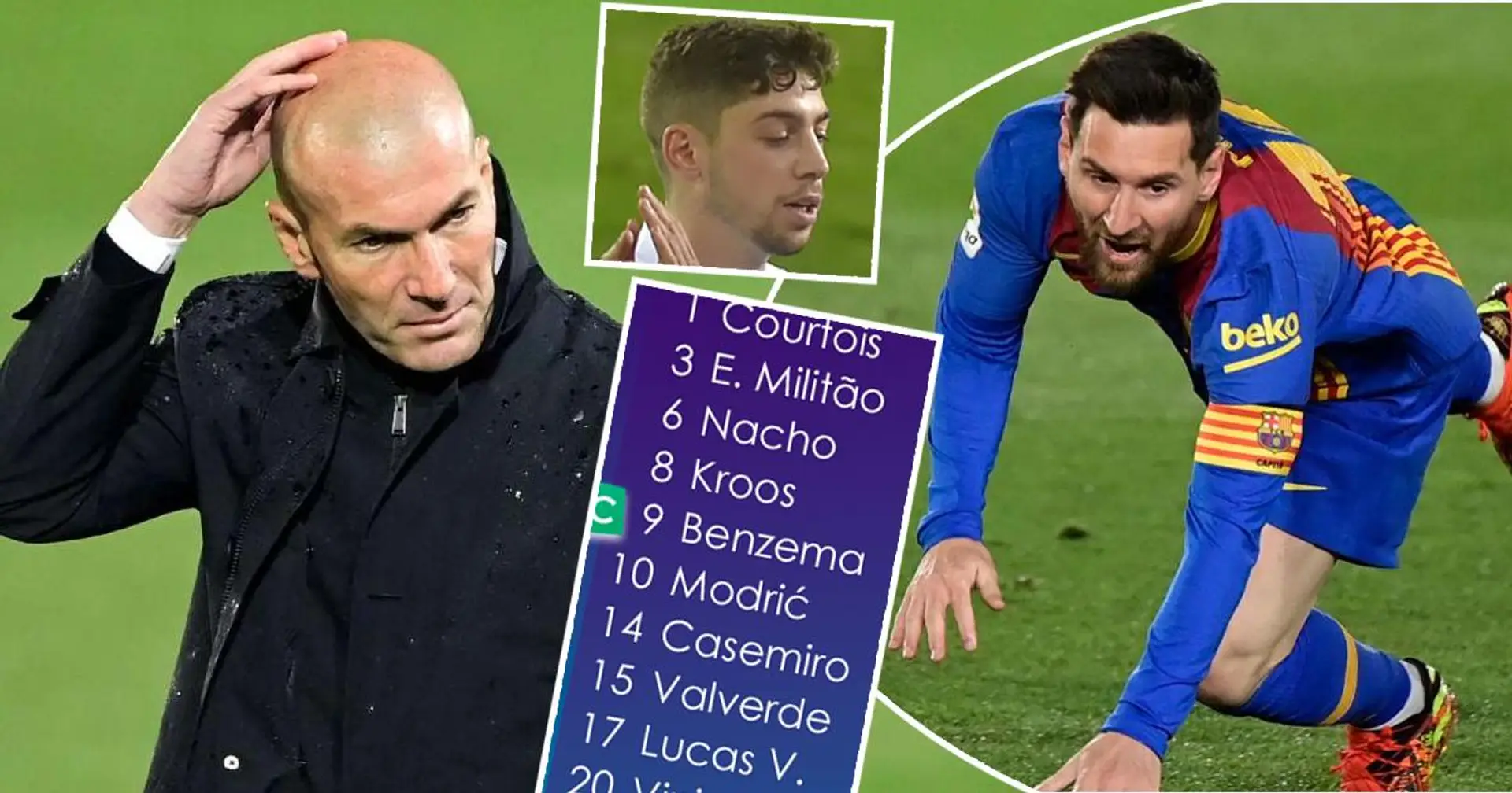 Parier sur Valverde, frapper le Barça à la pause: évaluer les décisions de Zidane lors du Clasico sur une échelle de 1 à 10