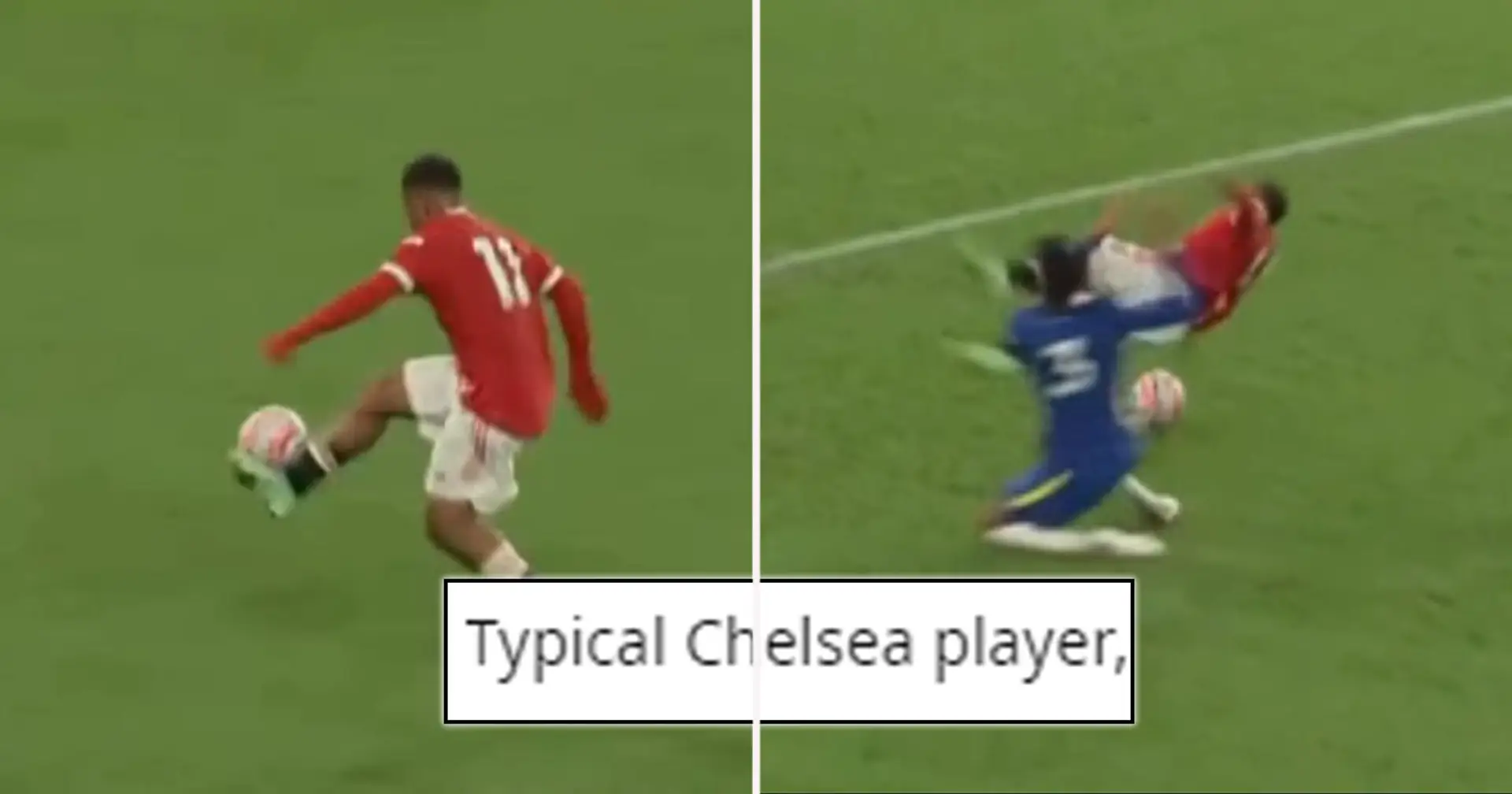 ‘Wasn’t even going for the ball’: United fans lash out at Chelsea U23 defender for awful challenge on Dillon Hoogewerf