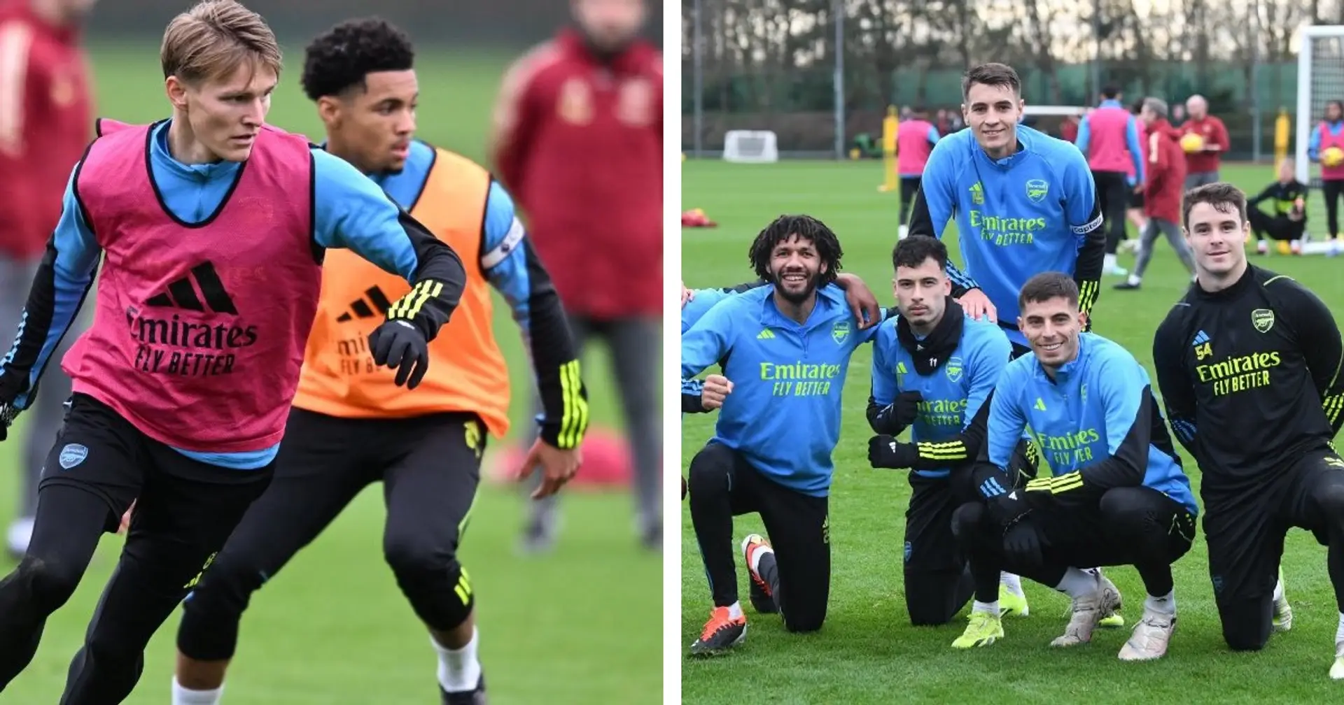 Two Arsenal players spotted wearing captain armbands in training - possible reason revealed