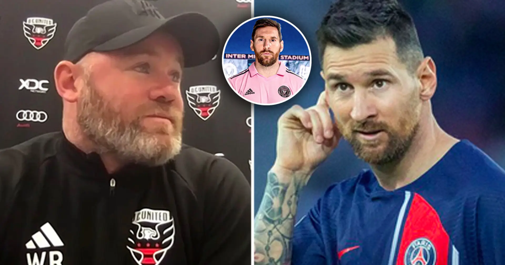 Wayne Rooney reacts to Leo Messi's transfer to MLS