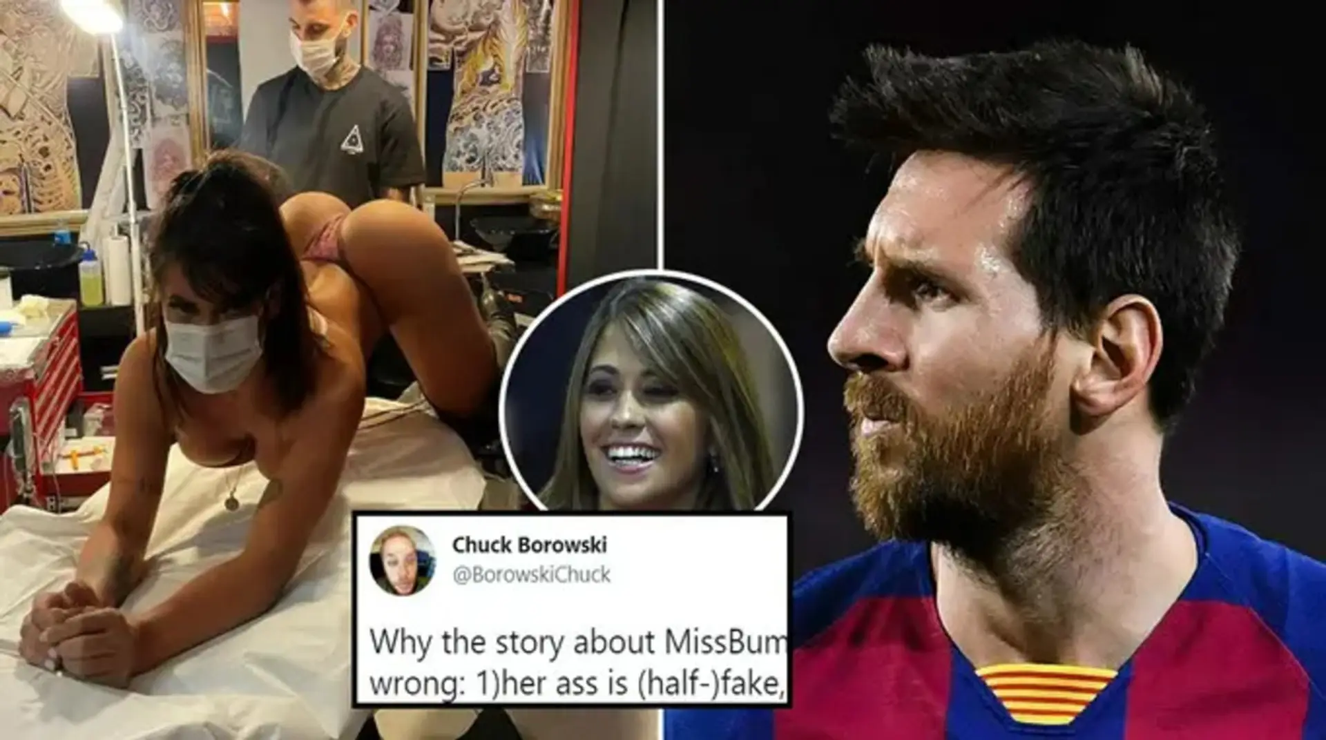 'Primero, este c*** es falso': fan del Barça da 4 razones por las que sale tan mal con el tatuaje de Messi de Miss BumBum