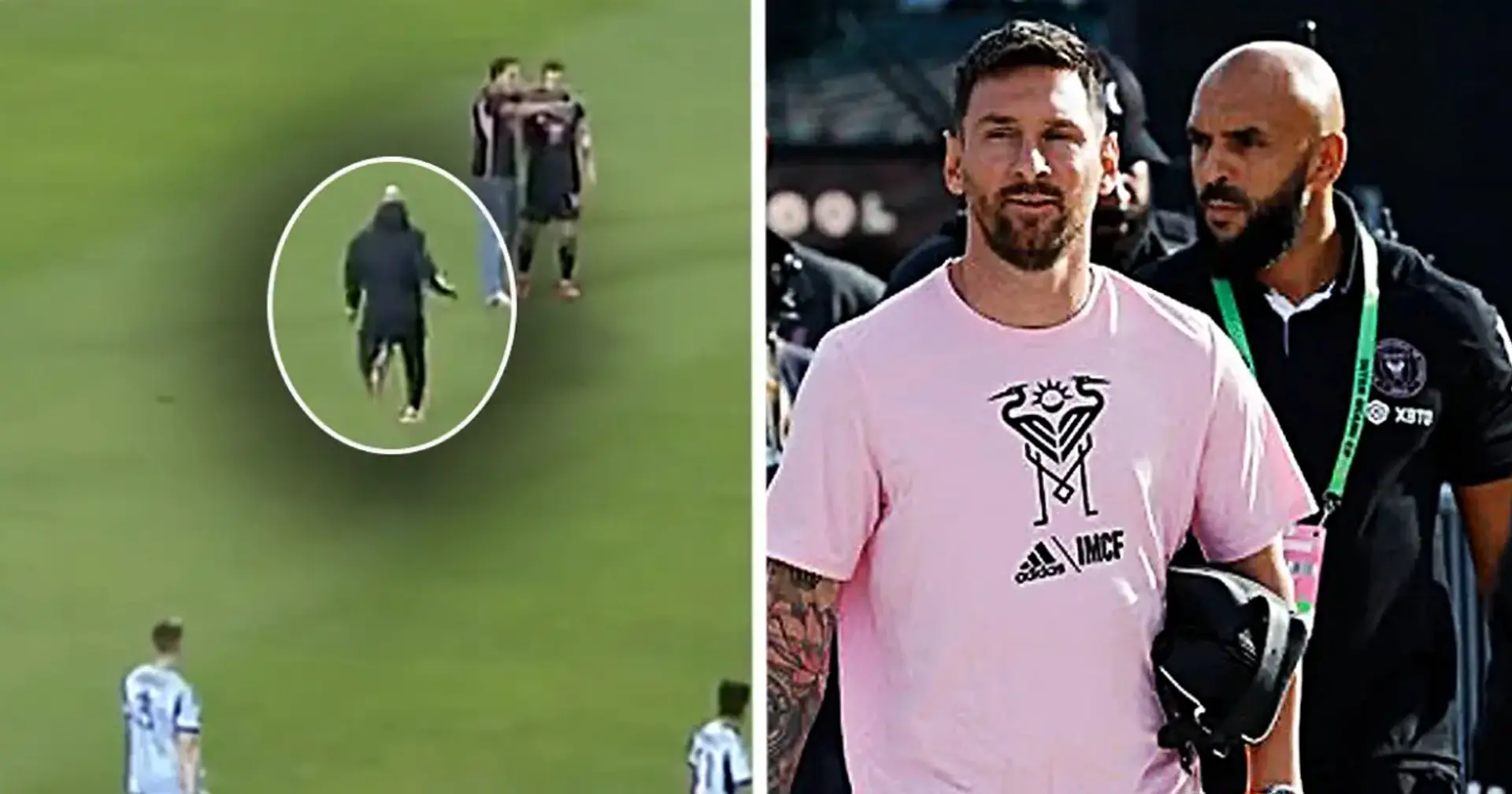 Messis Leibwächter rannte während des Spiels gegen Kansas City erneut mit hoher Geschwindigkeit auf das Spielfeld: Er versuchte, Leo vor einem Fan zu schützen