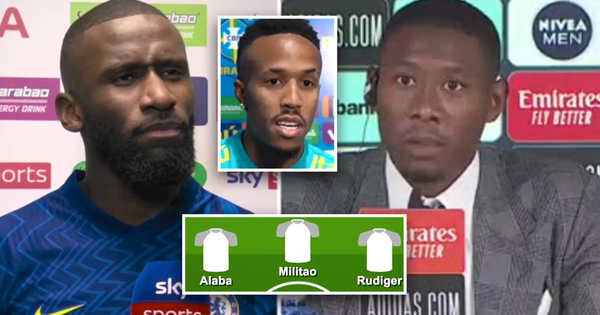 How Real Madrid could fit Rudiger, Alaba and Militao into one lineup next season: 2 options