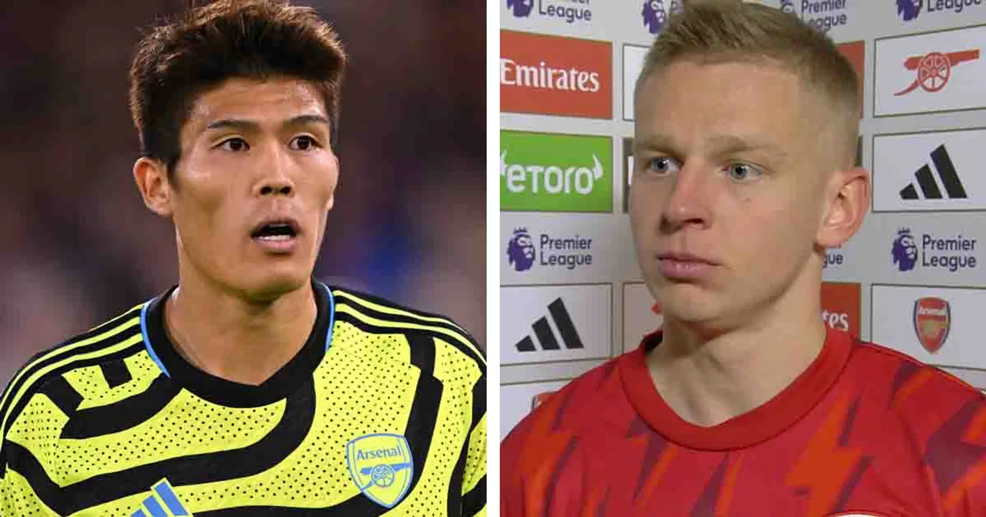 'We are working so hard': Zinchenko reveals stance on competition with Tomiyasu at Arsenal