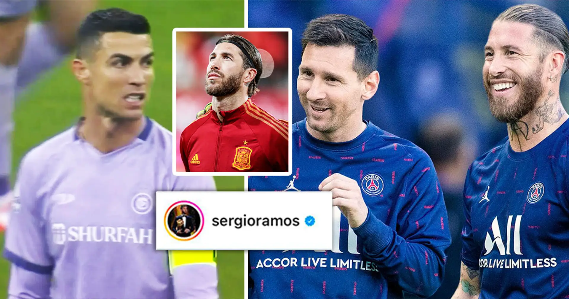 Sergio Ramos mentions Messi and not Cristiano Ronaldo as he bids farewell to Spain national team
