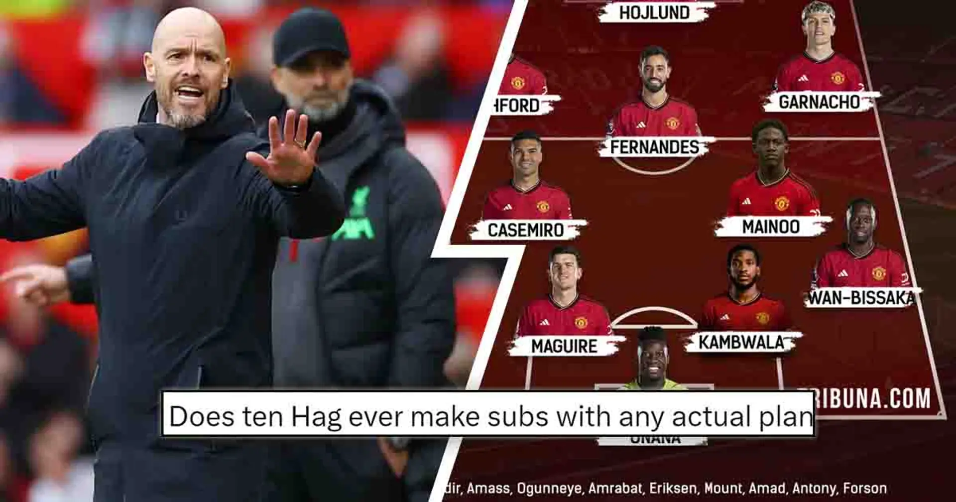 'Made a terrible call': Some Man United fans cite Ten Hag's tactical change that ended chances of defeating Liverpool