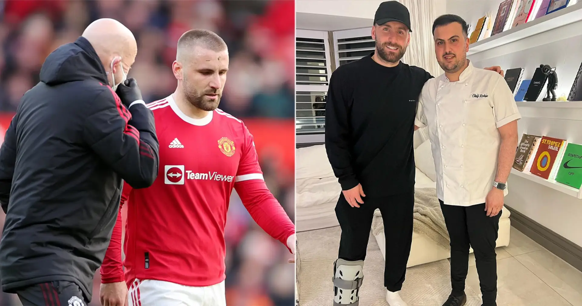 Shaw pictured in protective boot after surgery & 3 more under-radar stories at Man United today