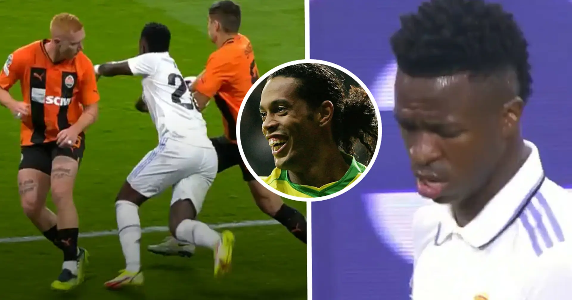 Spotted: Vinicius reinvents superb Ronaldinho skill -- leaves 2 Shakhtar players for dead 
