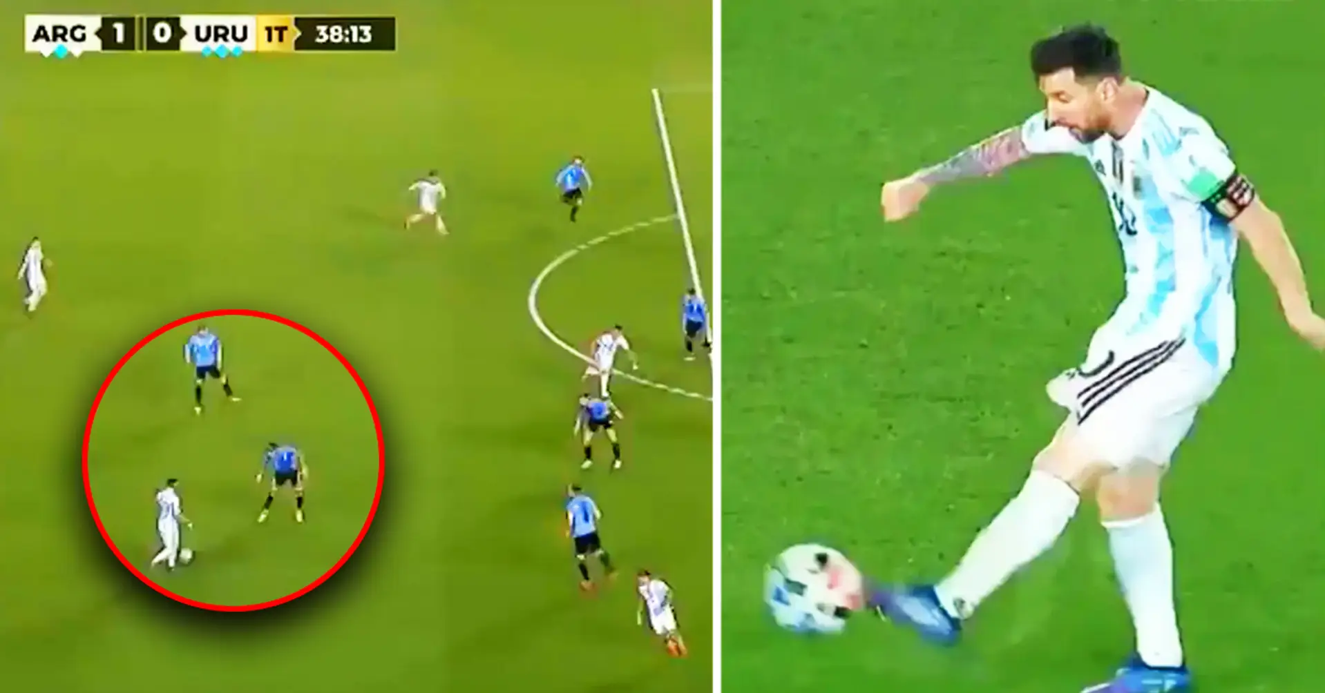 WOW: Leo Messi schockiert die Fans im Spiel gegen Uruguay mit einem unglaublichen Pass, der zu einem Tor wird