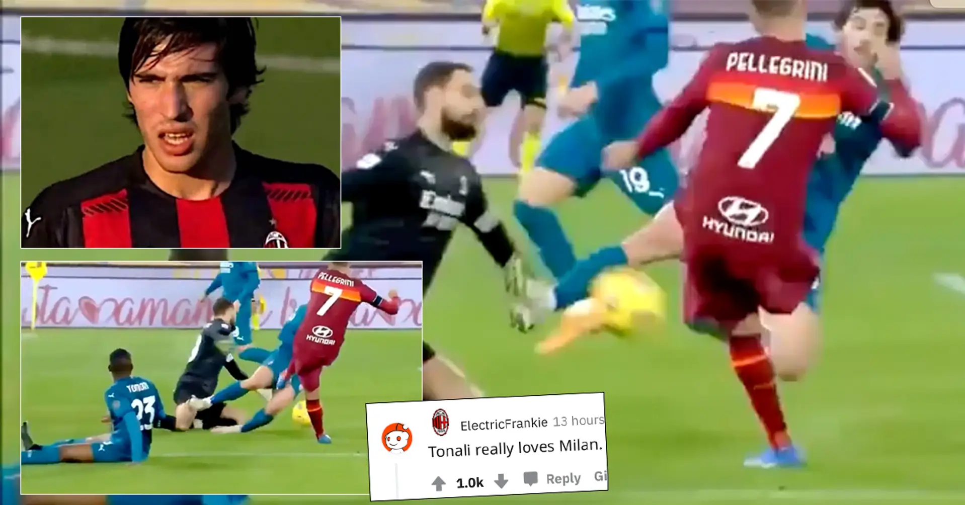 «Le vrai calcio». Le jeune talent du Milan Tonali surprend les fans avec un saut de kung-fu pour aider son gardien de but