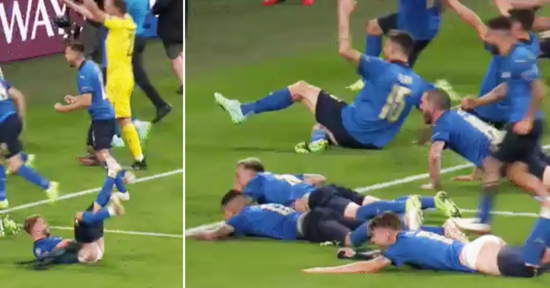 Caught on camera: Ciro Immobile loses his pants during Italy's celebrations