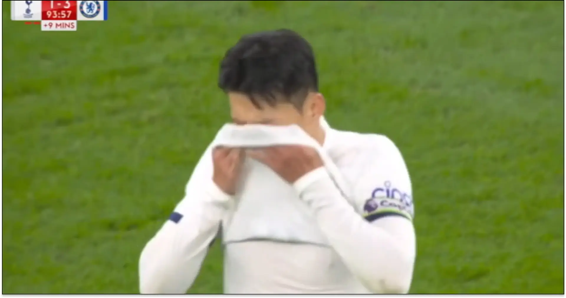 Spotted: Son on verge of tears after Jackson's second goal