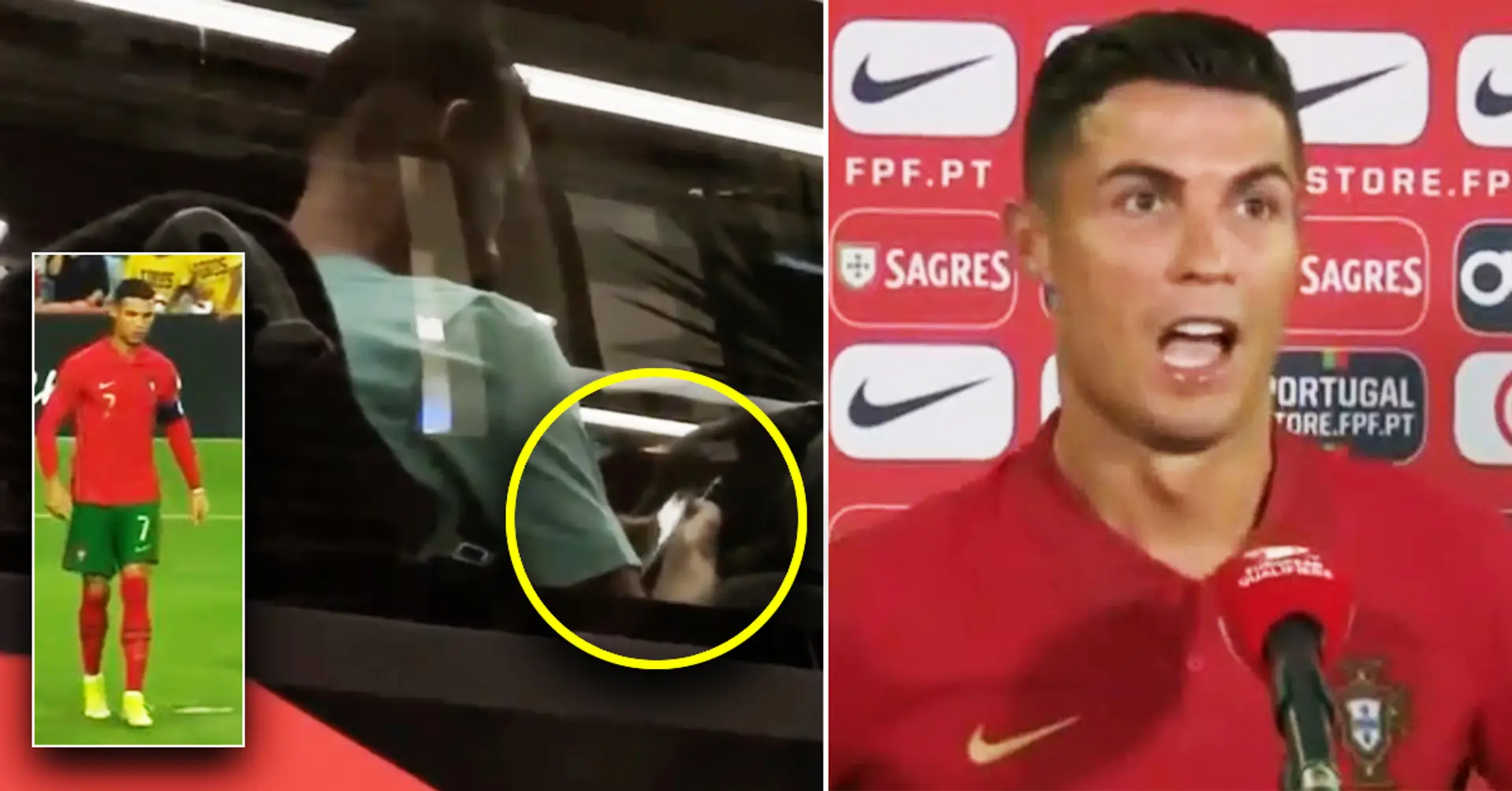 Cristiano Ronaldo adorably watches his goals on team bus after Portugal clash