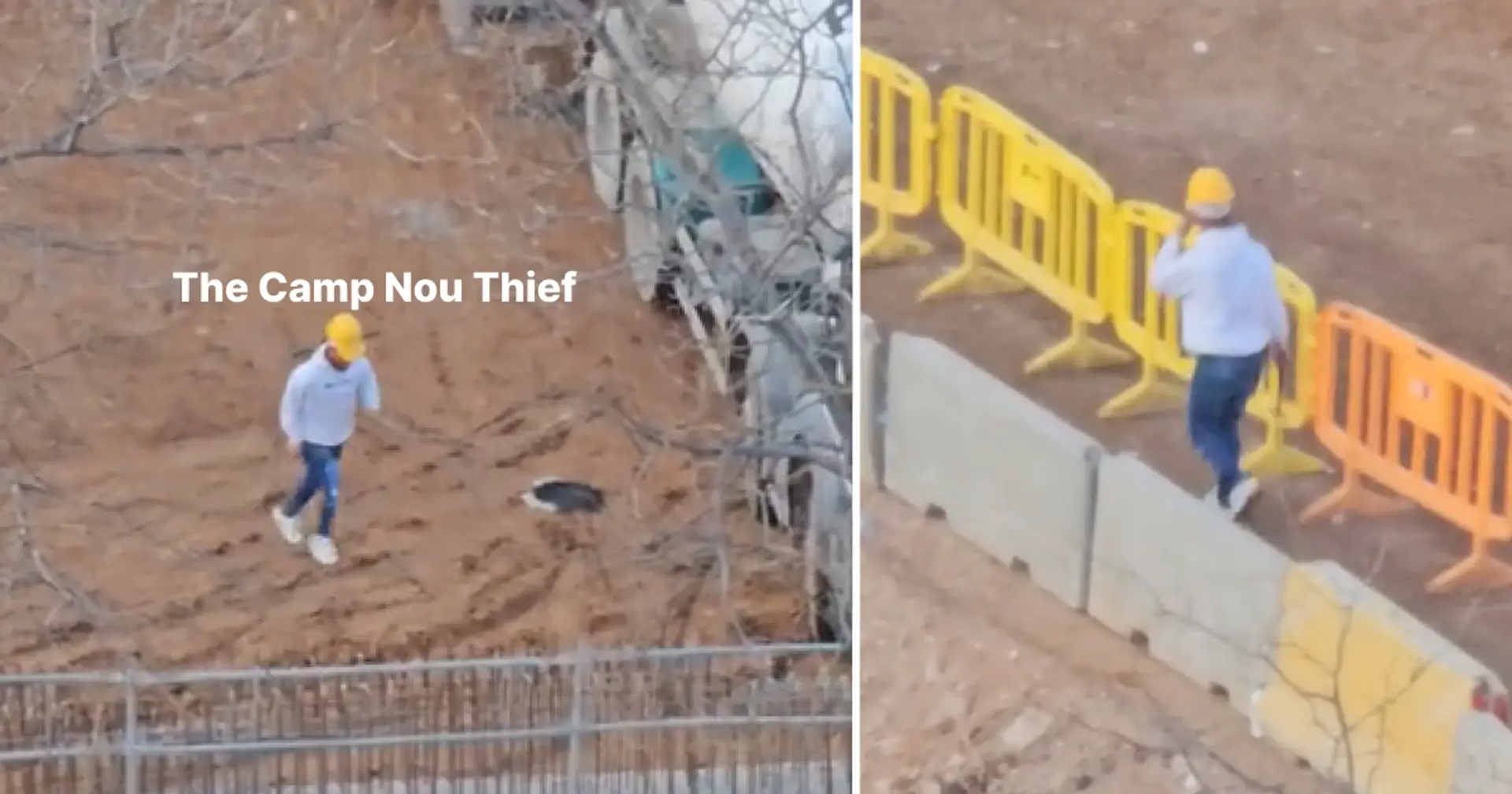 Visto: un ladrón se cuela en las obras de reconstrucción del Camp Nou, roba algo