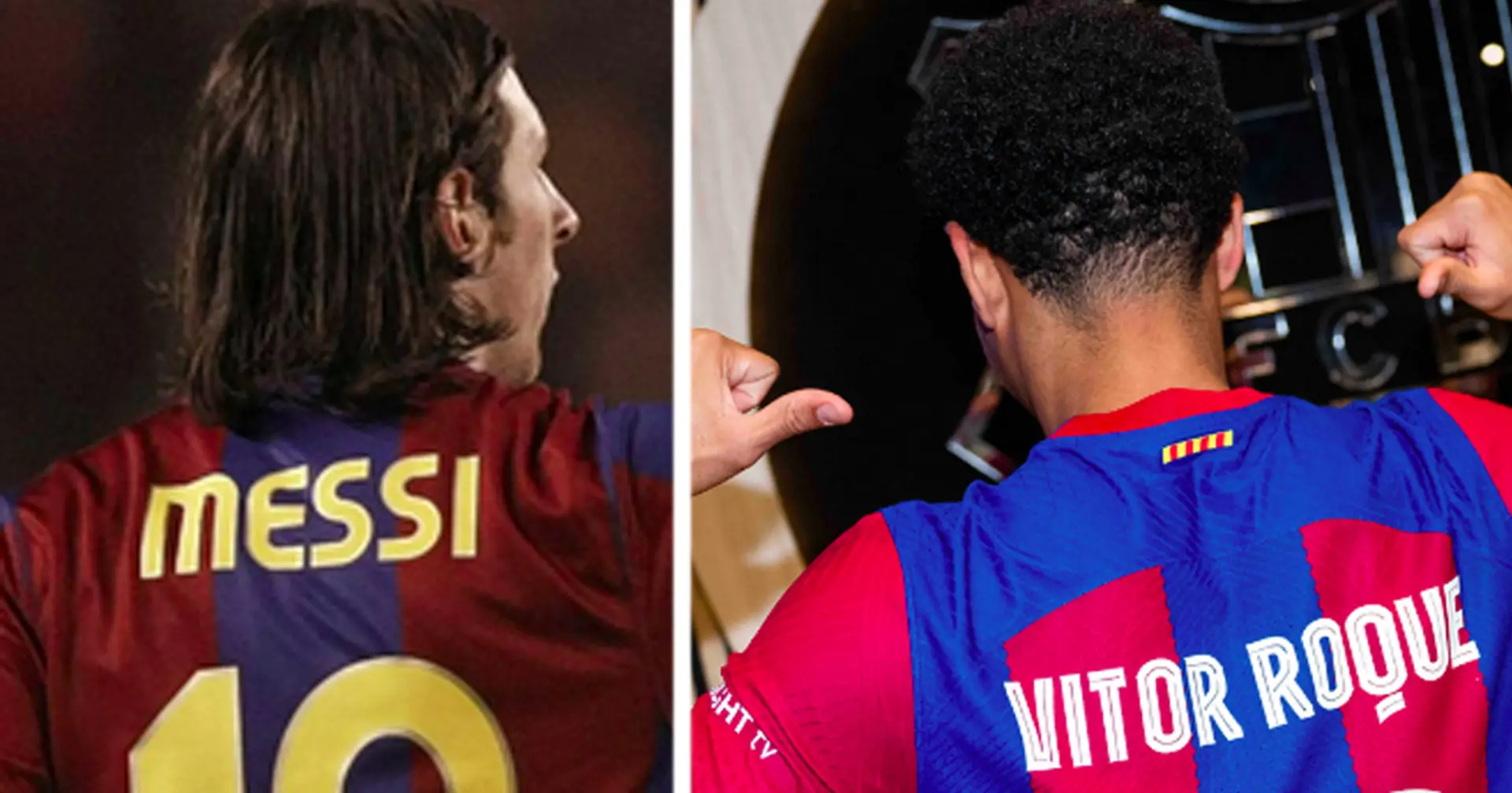 Vitor Roque posa por primera vez con la camiseta del Barça y su dorsal