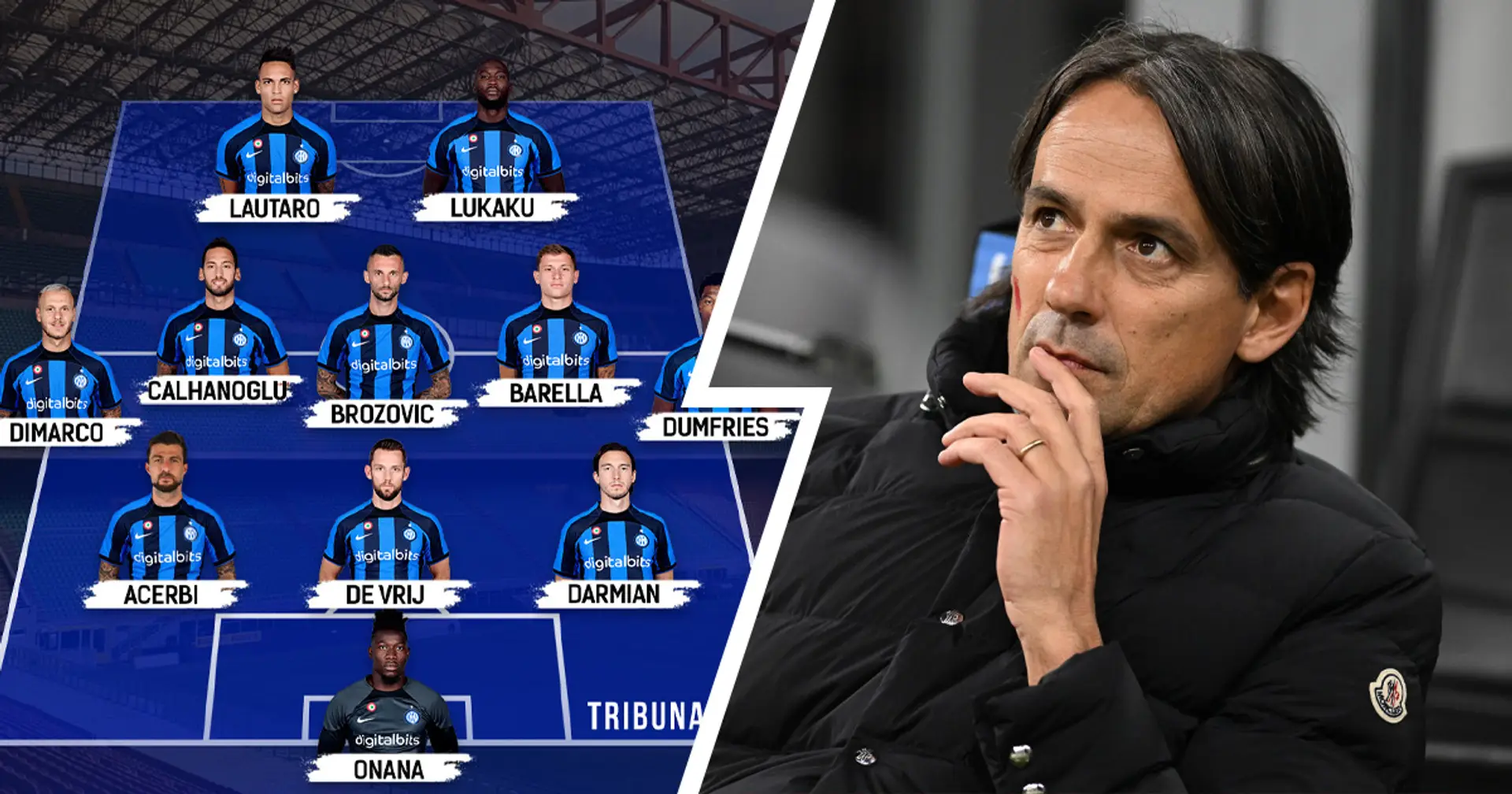 FORMAZIONI UFFICIALI 👉 Inter vs Juventus: difesa rimaneggiata per Inzaghi, Lukaku dal 1'