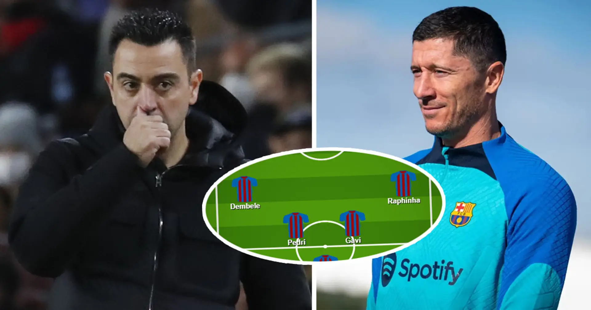 Xavi decides on striker to replace Lewandowski v Atletico but has another dilemma to solve: shown in 2 lineups