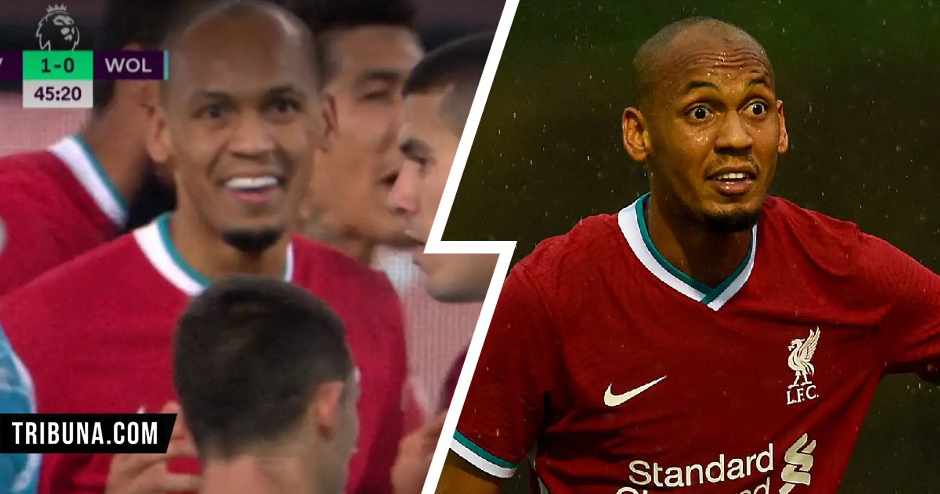 Fabinho let Conor Coady know exactly what he thought of his dive with this hilarious reaction