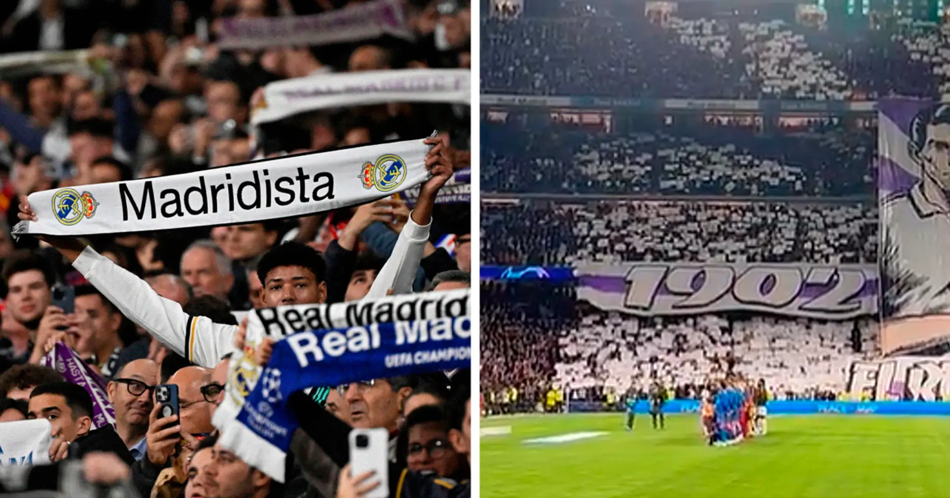 Real Madrid fans unveil giant banner for club's 122nd birthday - featuring 2 legendary players
