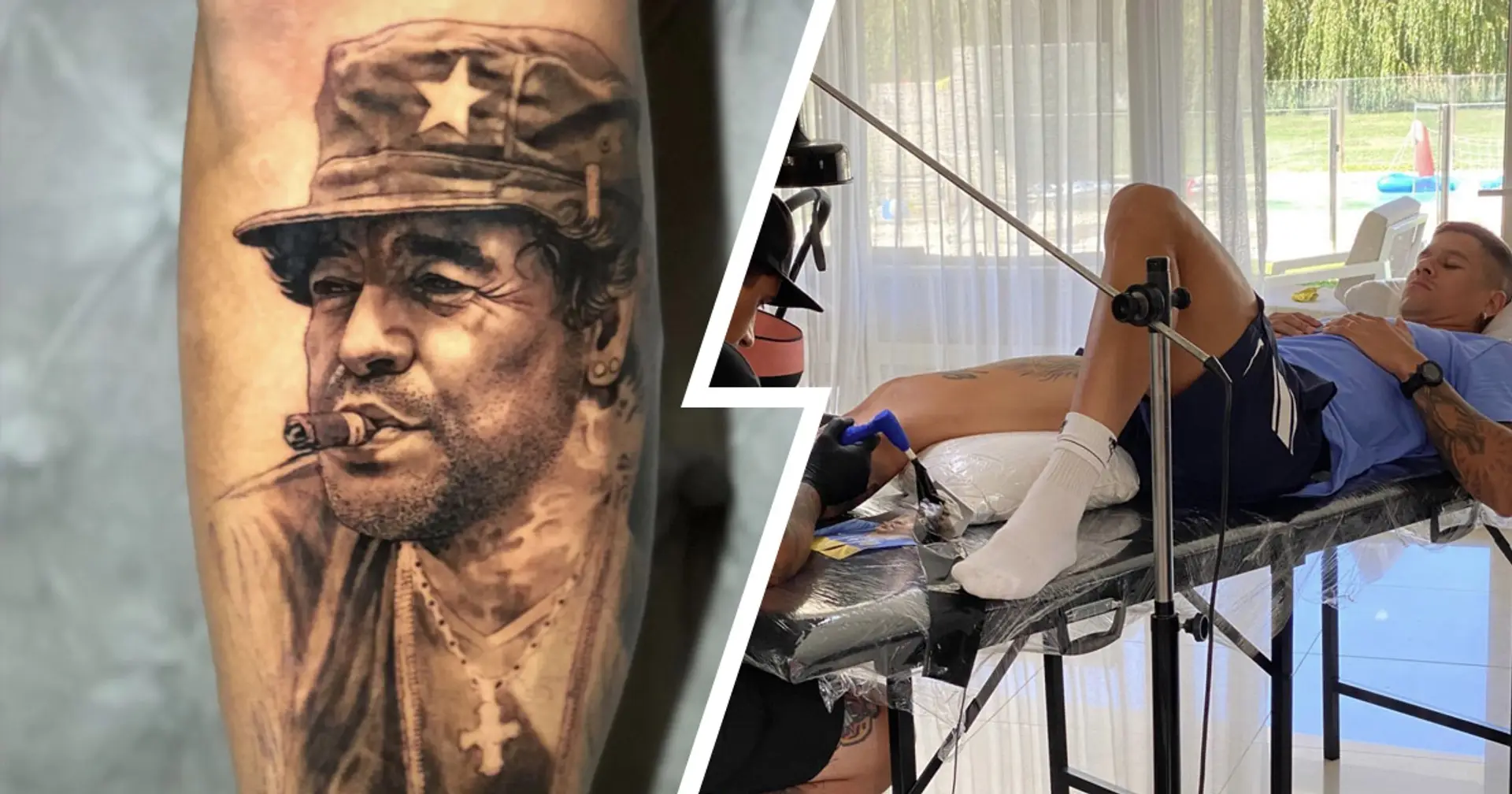 Marcos Rojo edges close to Boca Juniors move as he shows off new Diego Maradona tattoo