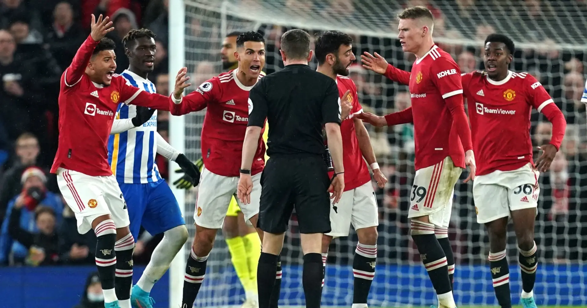Man United charged by FA for referee intervention in Brighton win