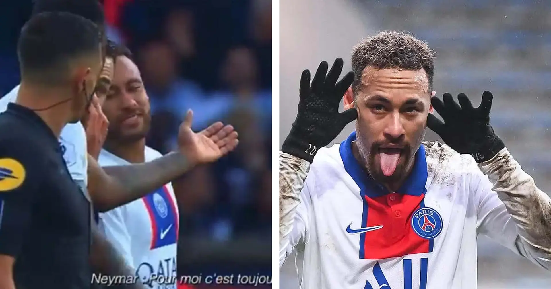 Scène rare: Neymar aperçu en train de parler en français avec l'arbitre durant PSG-Brest