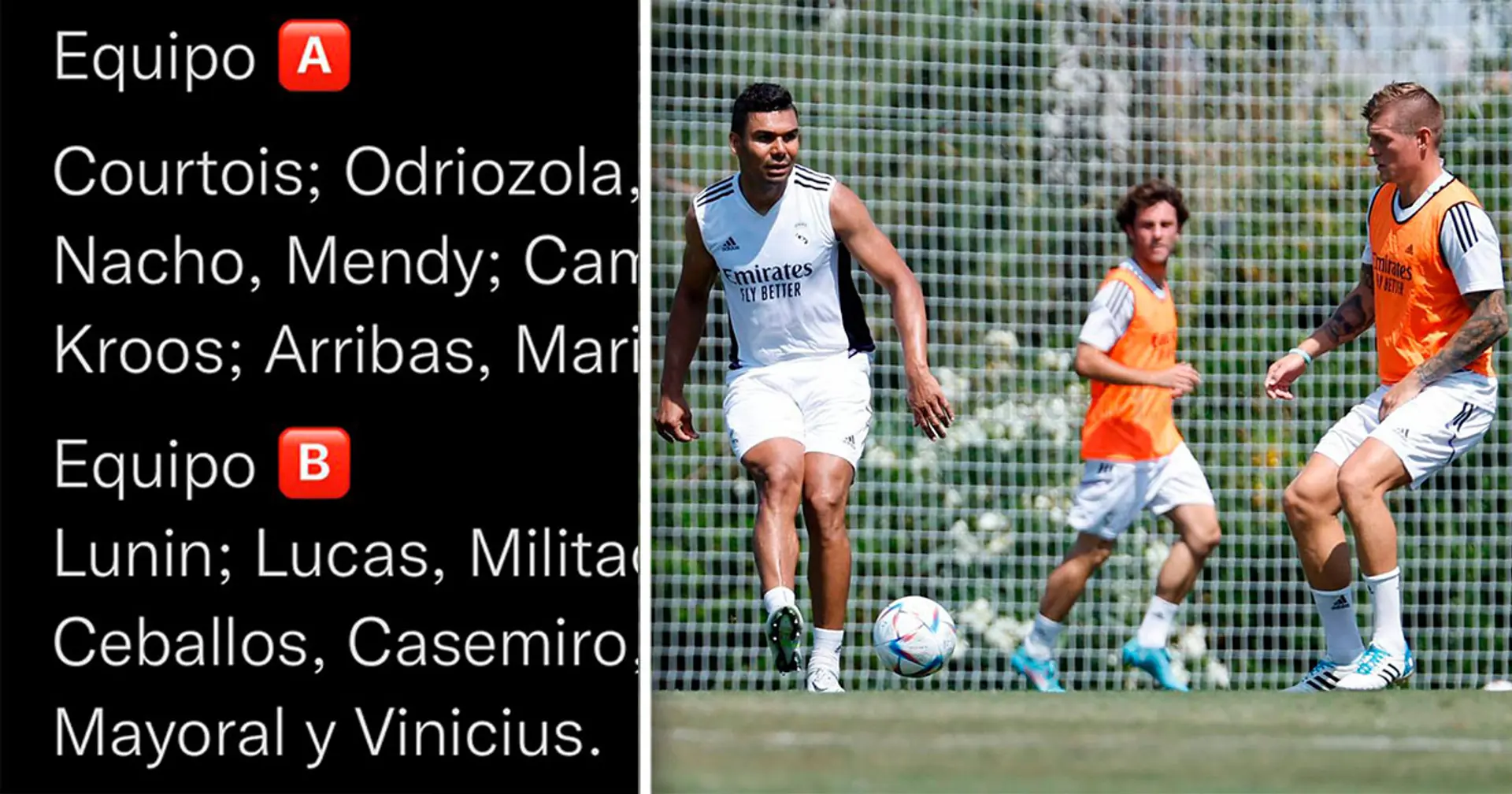 Real Madrid play intra-squad friendly: team news and final result