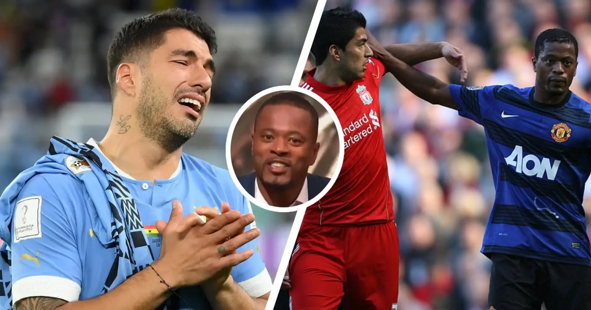Evra likes photo of tearful Suarez after Uruguay's World Cup exit 