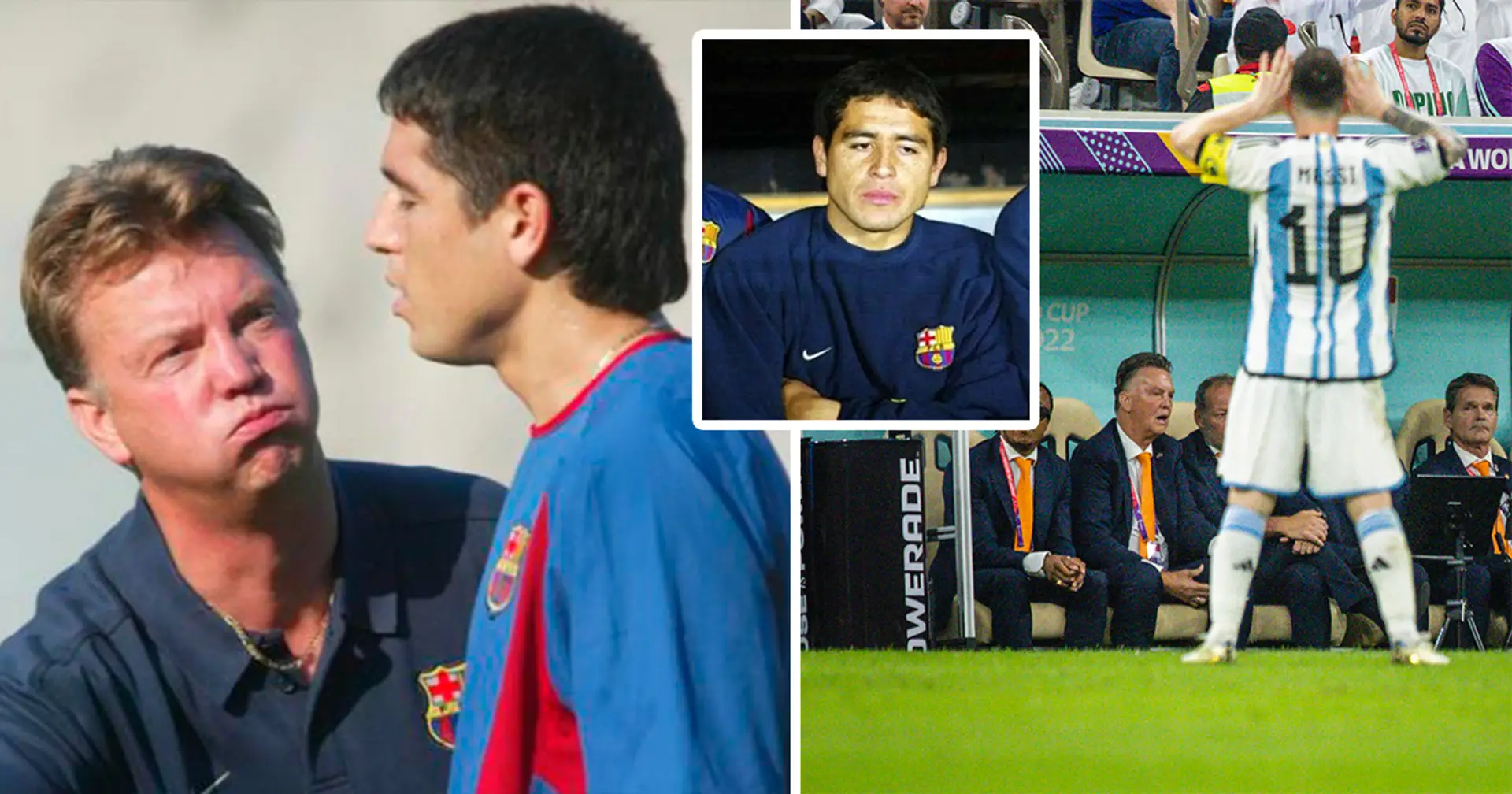 'Riquelme didn't triumph at Barca because he had a ****head like Van Gaal as his coach': The real reason behind Messi's celebration in front of Van Gaal 