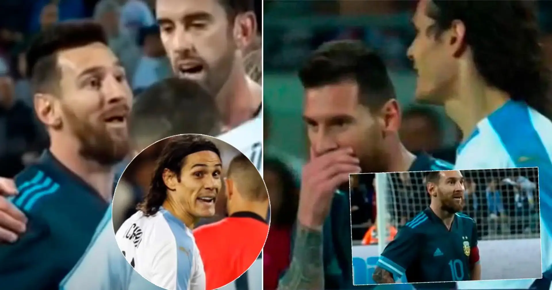 El duro cruce entre Lionel Messi y Edinson Cavani ante las cámaras durante un partido 'amistoso'