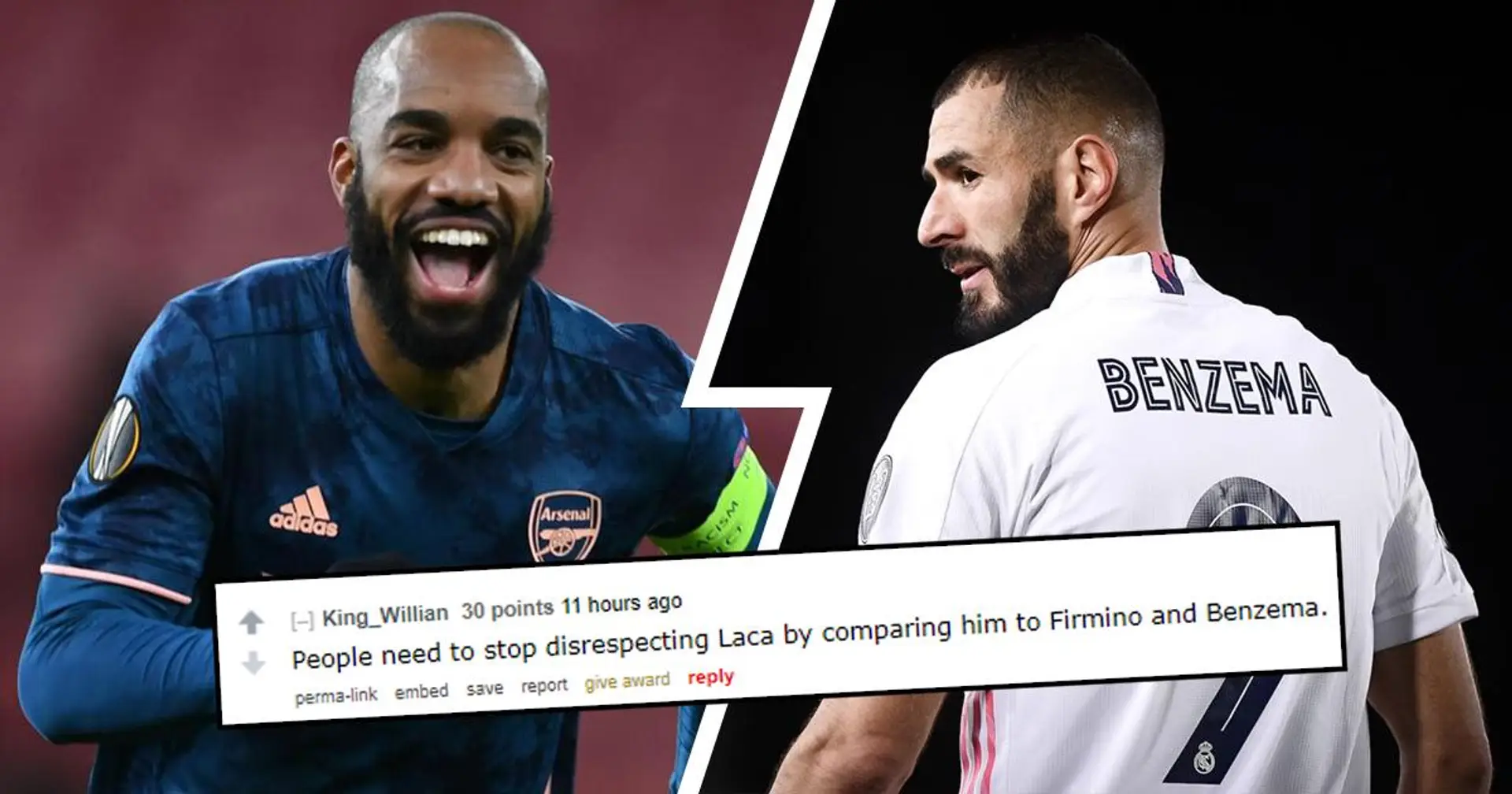 "Arrêtez de manquer de respect à Laca en le comparant à Benzema": les fans d'Arsenal affirment que Lacazette est meilleur que Karim - mais 3 faits leur prouvent le contraire