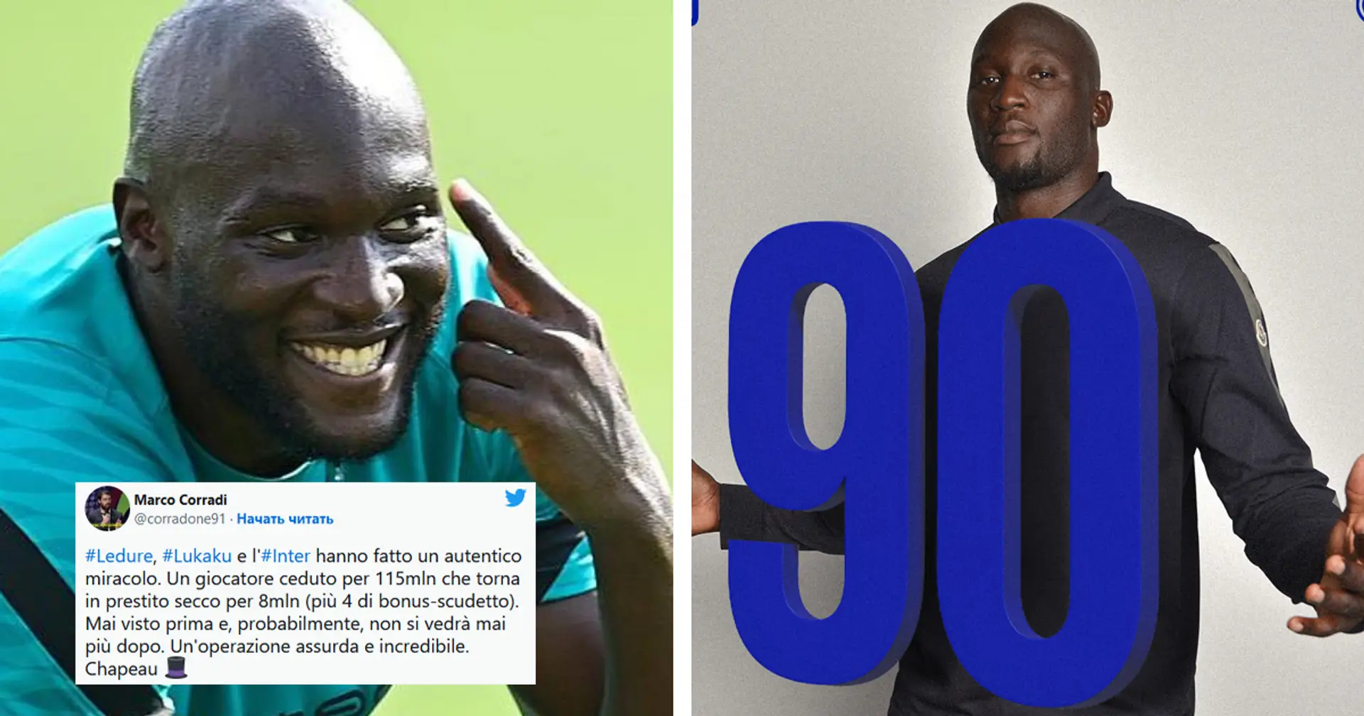 "Ecco il nuovo 90, come i milioni persi": il numero di Lukaku scatena lo sfottò dei tifosi dell'Inter al Chelsea