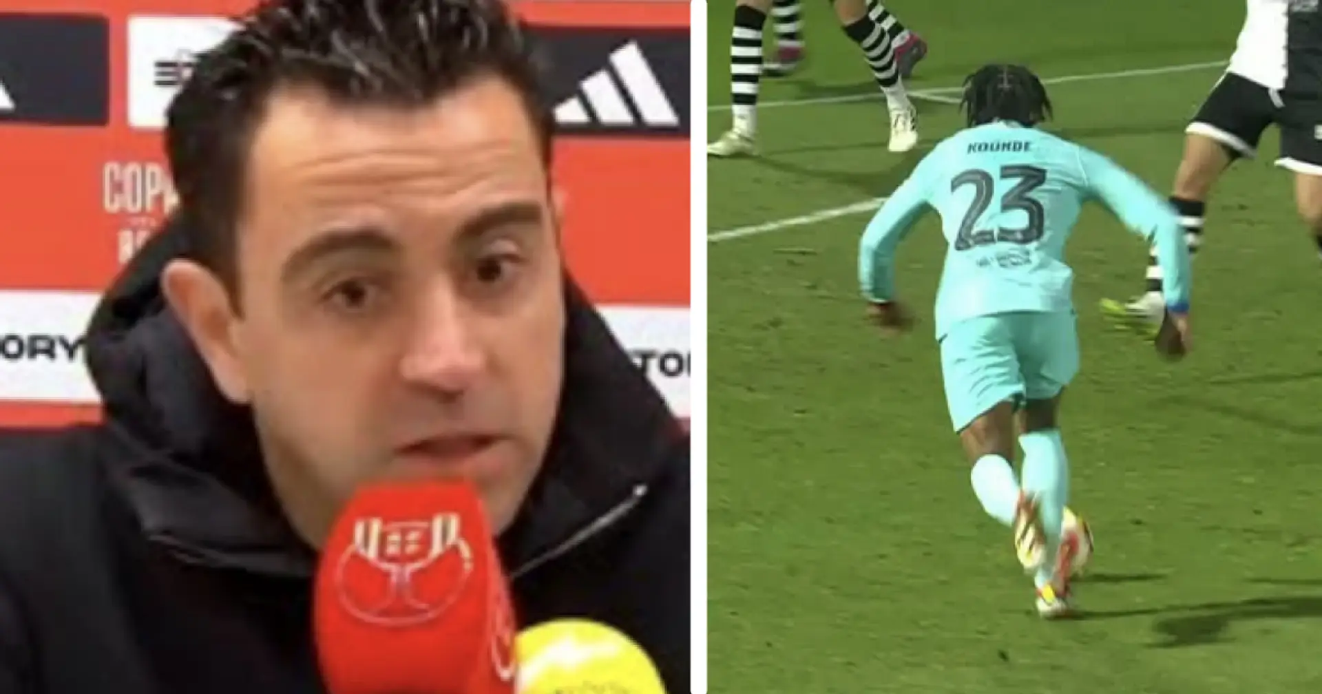 Xavi reveals what he said to Barca bench after Kounde stunner v Unionistas