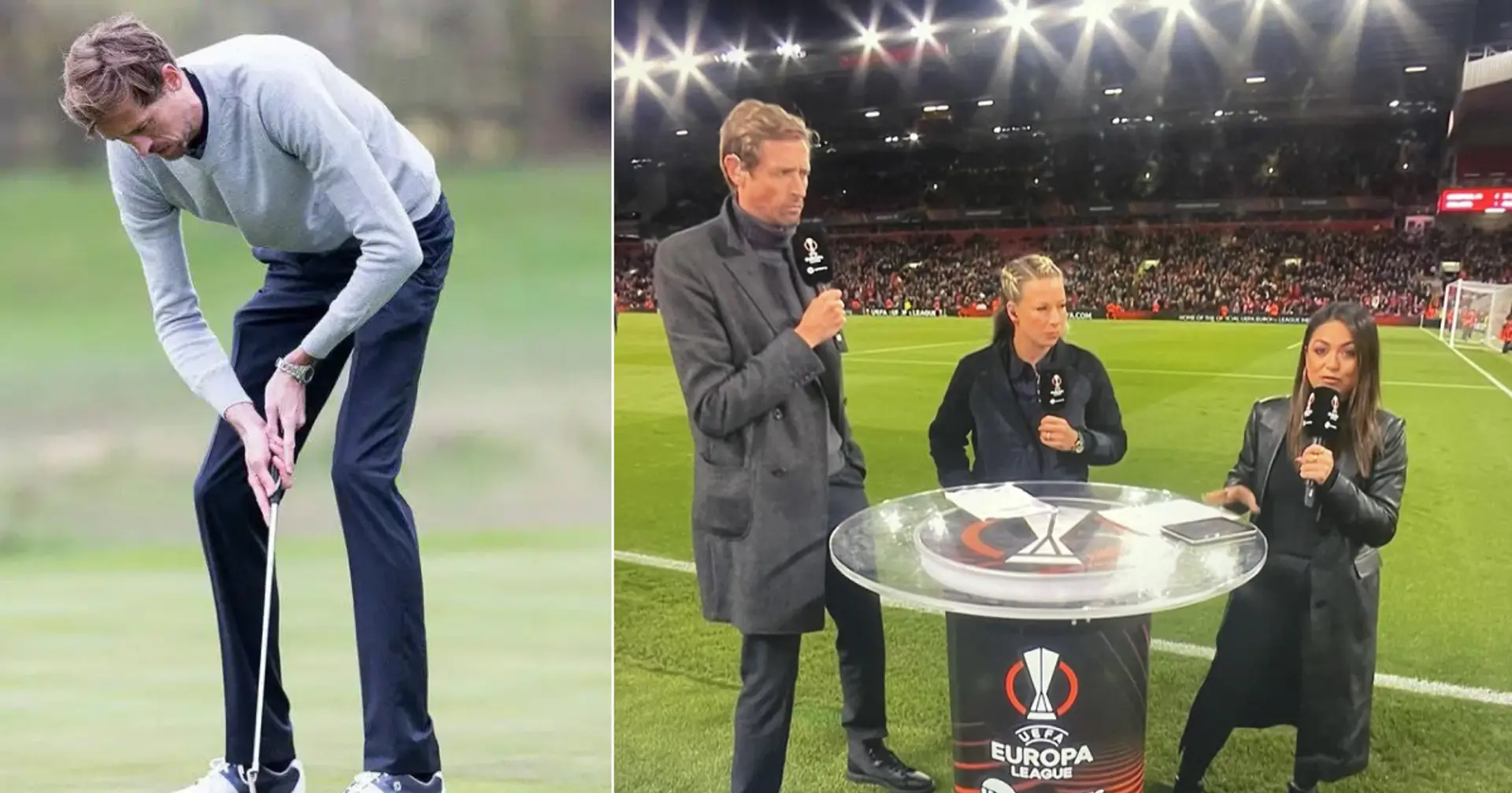 'It is really off-putting': Peter Crouch looks WAY TOO TALL compared to female TNT pundits during Liverpool game