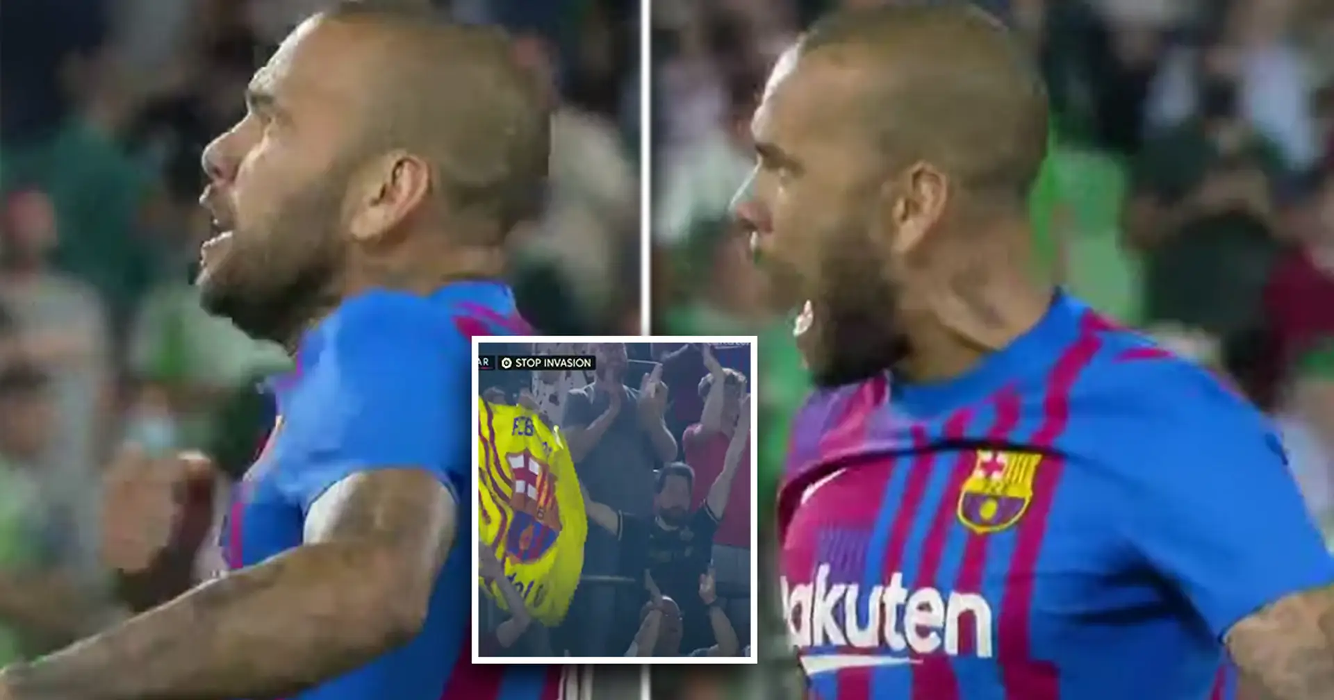 Dani Alves montre une passion irréelle alors qu'il célèbre la victoire contre Betis avec les fans du Barça